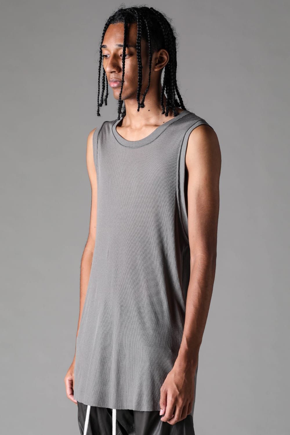 《2027SS先行予約》Rib Long Tank Top"Black / Ivory / L.Grey / Grey" / リブロングタンクトップ"ブラック / アイボリー /ライトグレー / グレー"