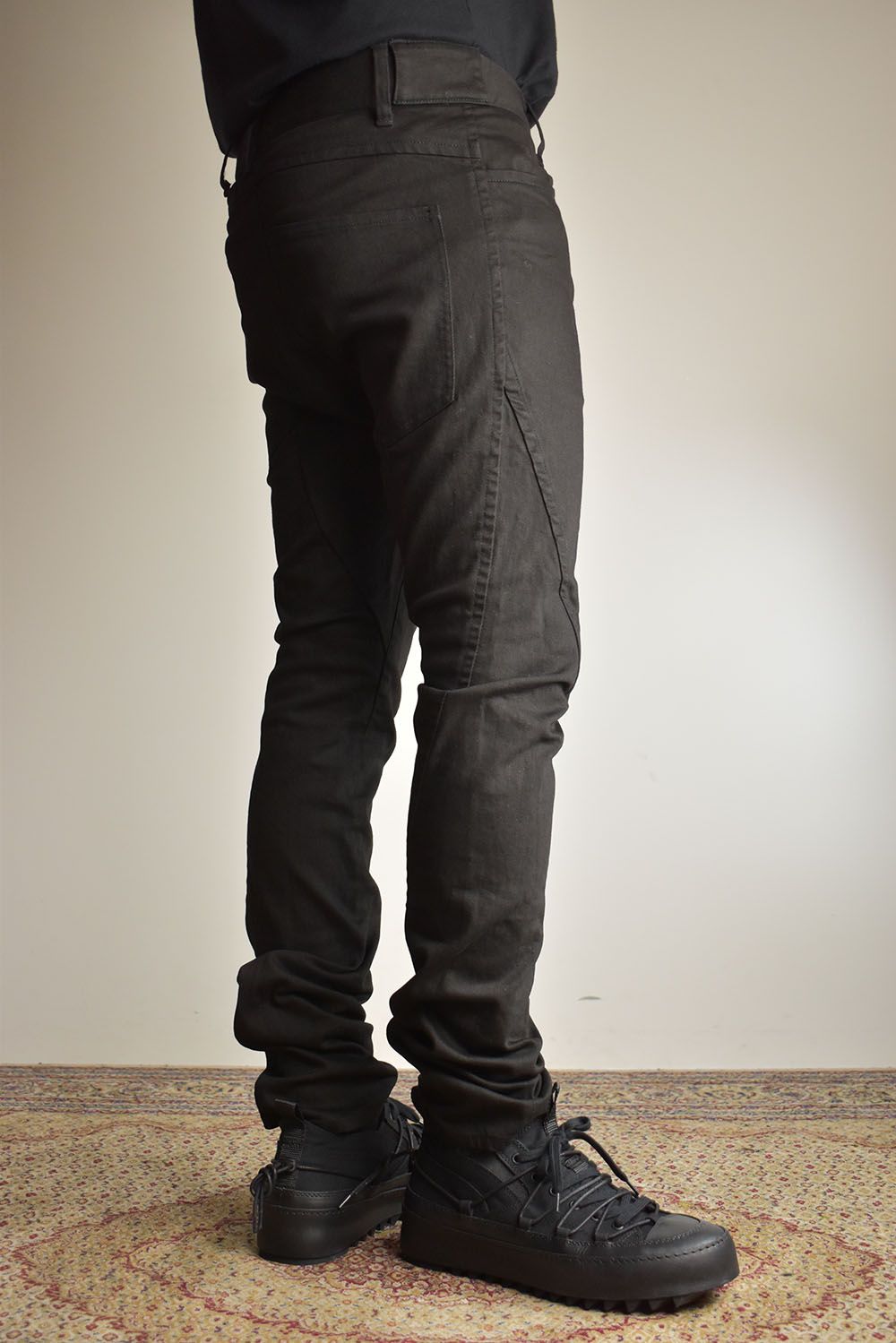 Stretch Denim Straight Slim Pants"Black" / ストレッチデニムストレートスリムパンツ"ブラック"