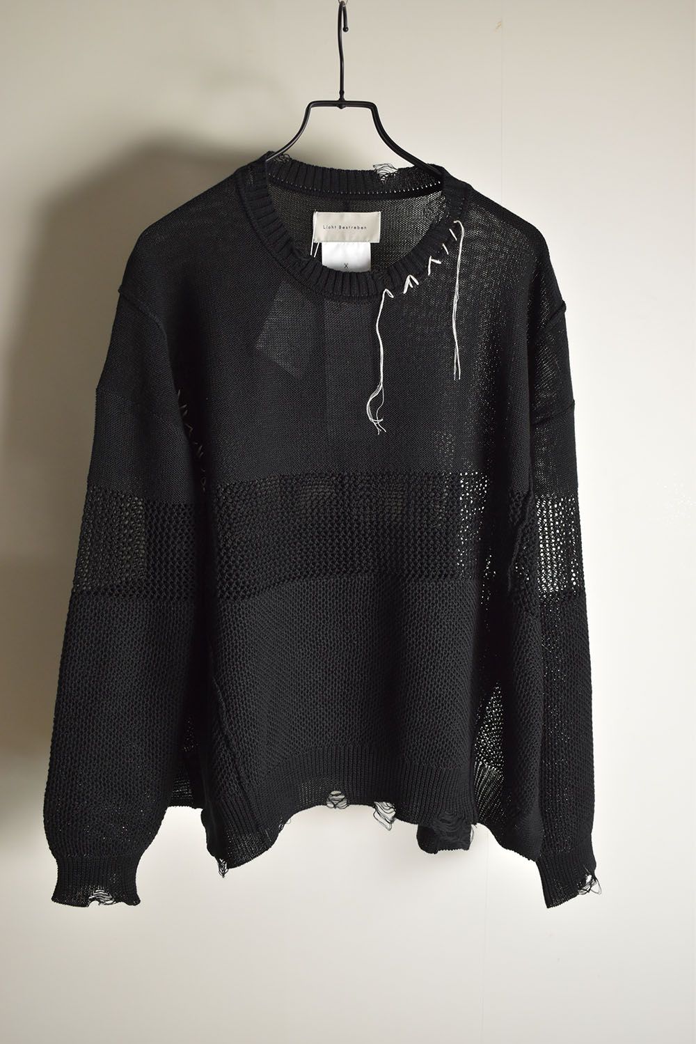 Crash Summer Knit"Black" / クラッシュサマーニット"ブラック"