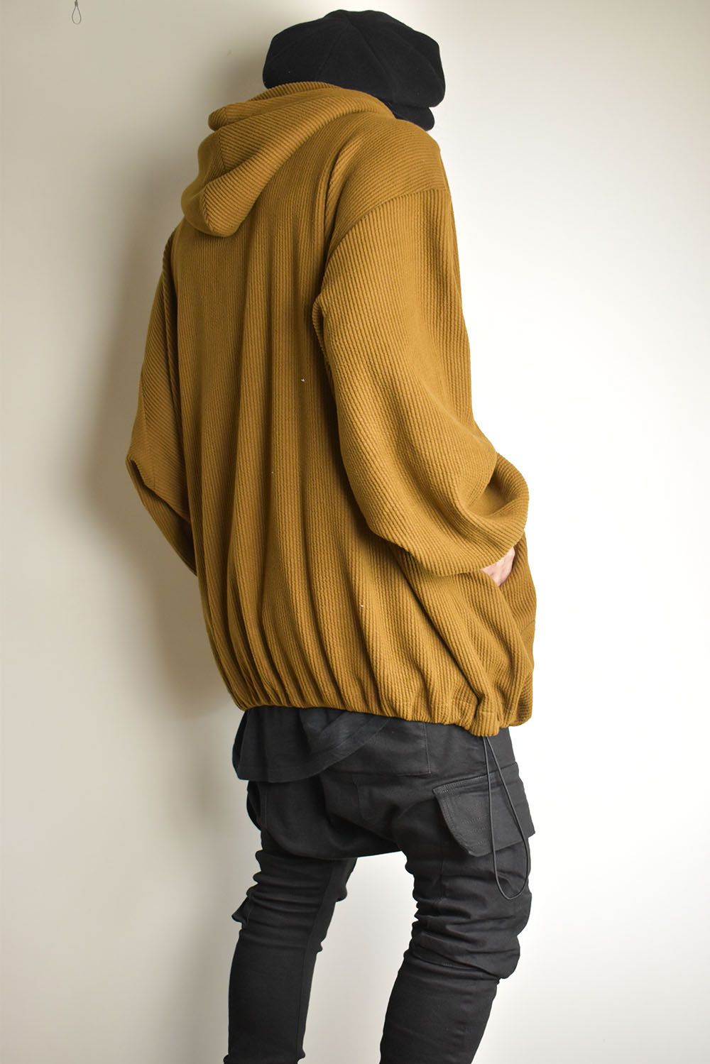 Kint Corduroy Hoodie"Camel" / ニットコーデュロイフーディ"キャメル"