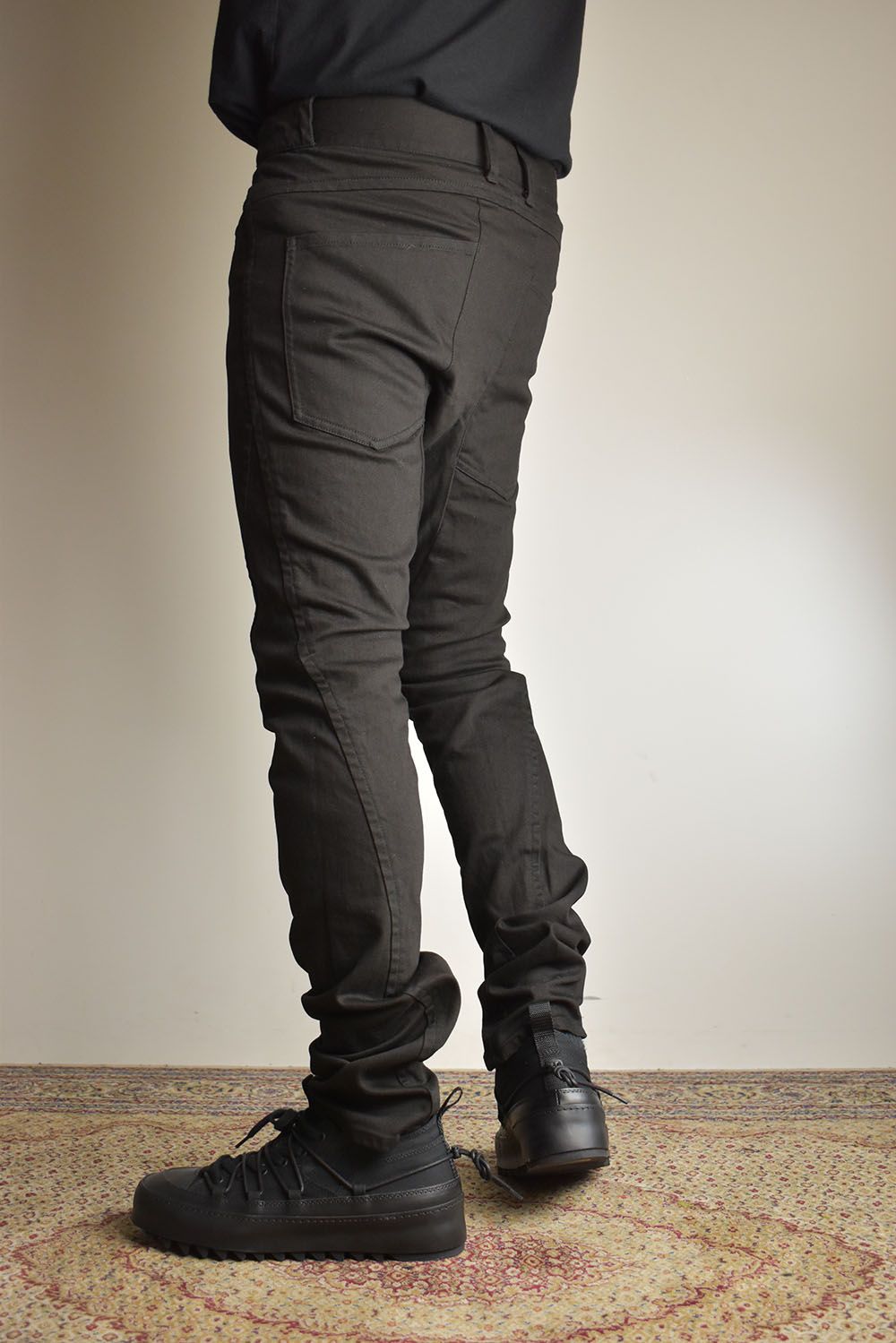 Stretch Denim Straight Slim Pants"Black" / ストレッチデニムストレートスリムパンツ"ブラック"