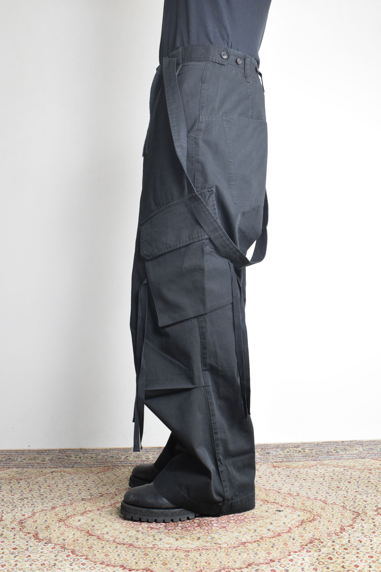 Cargo Flared pants"Black" / カーゴフレアパンツ"ブラック"