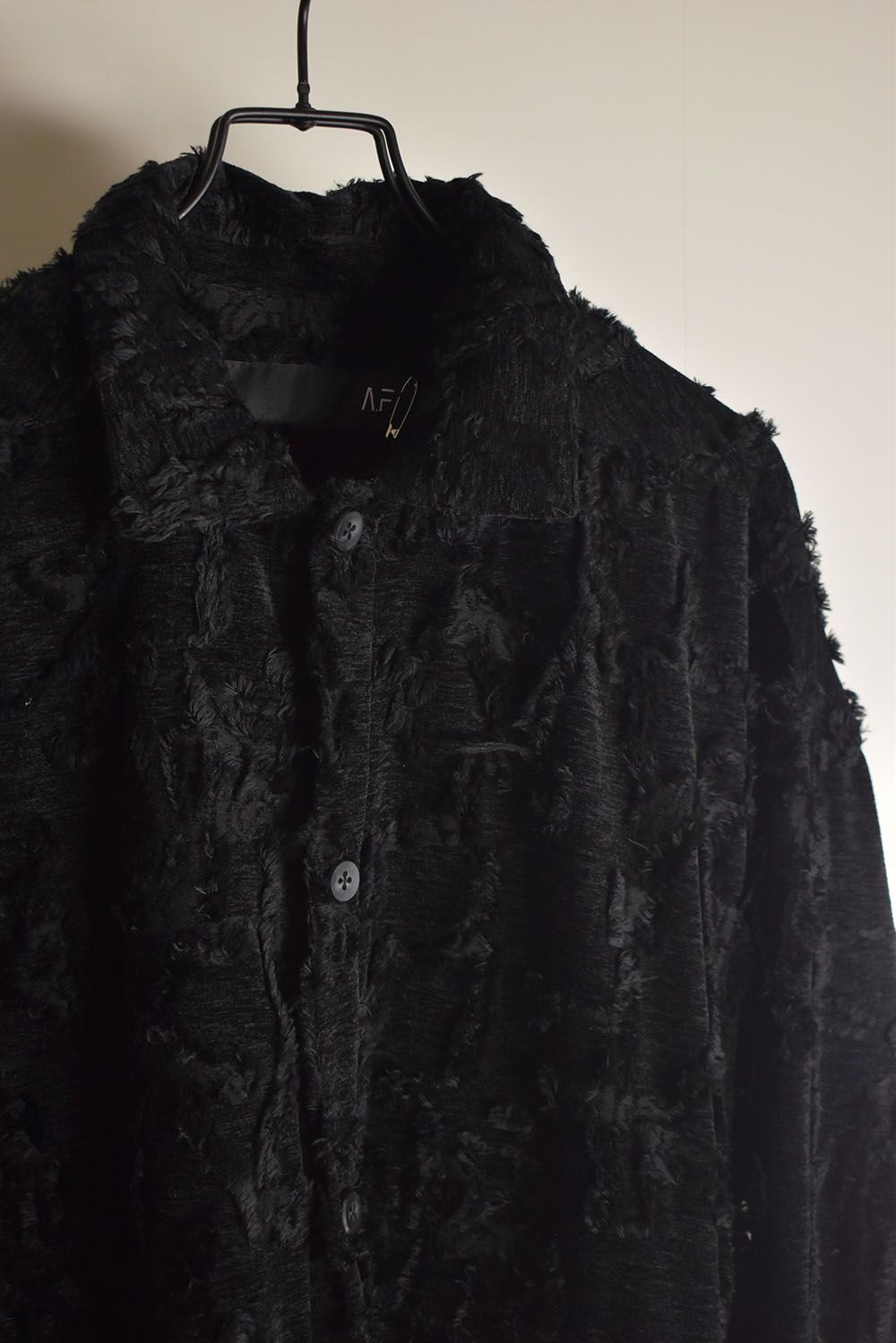 Jacguard Long Shirts"Black"/ジャガードロングシャツ"ブラック"