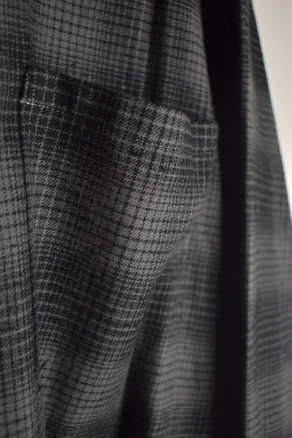 Over Sized Check Shirts"Grey" / オーバーサイズドチェックシャツ"グレー"