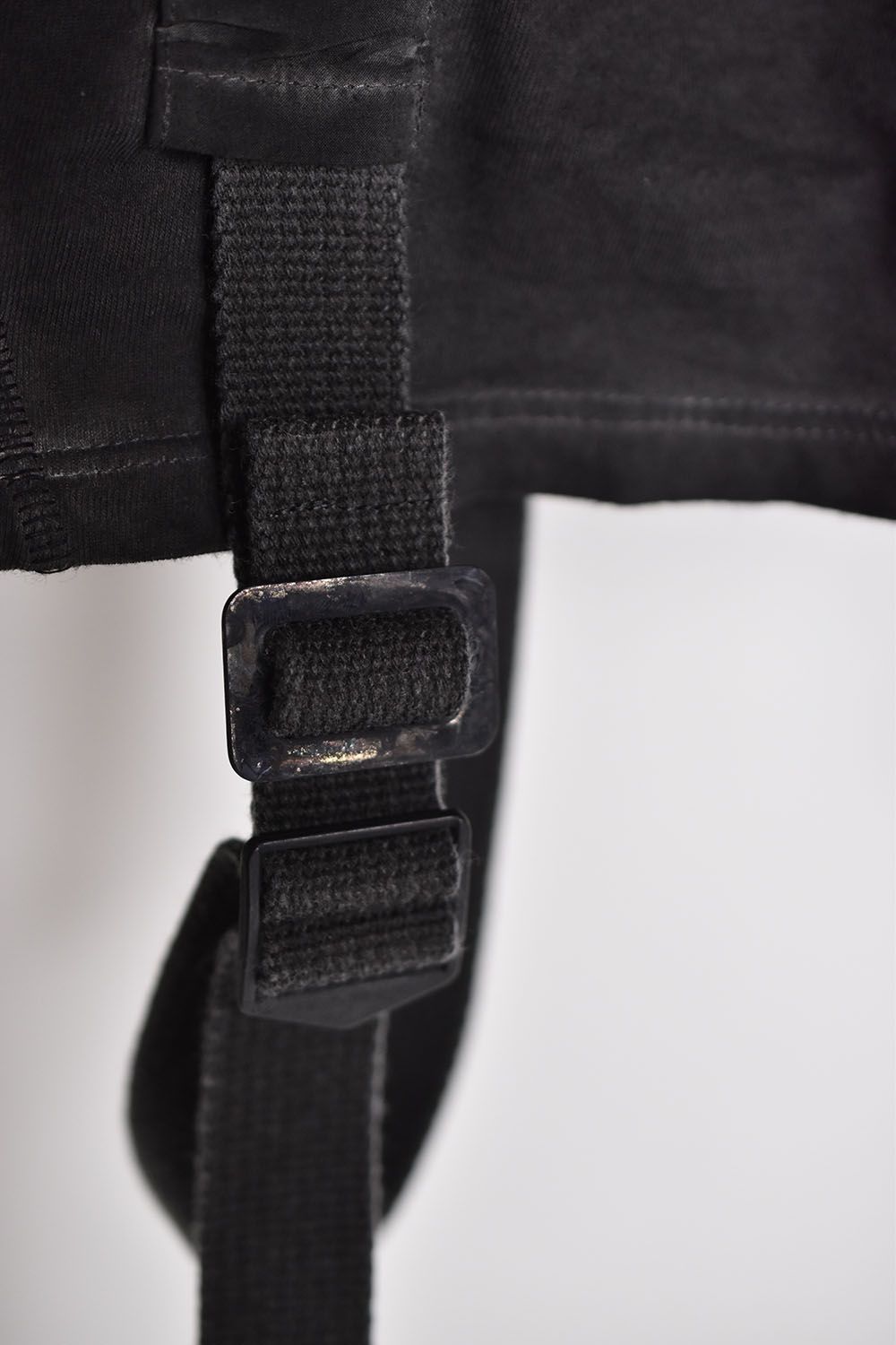 Soft Cotton Jersey Cold Dye Belt Adjustable Tee"Charcoal"/ソフトコットンジャージーコールドダイベルトアジャスタブルTシャツ"チャコール"