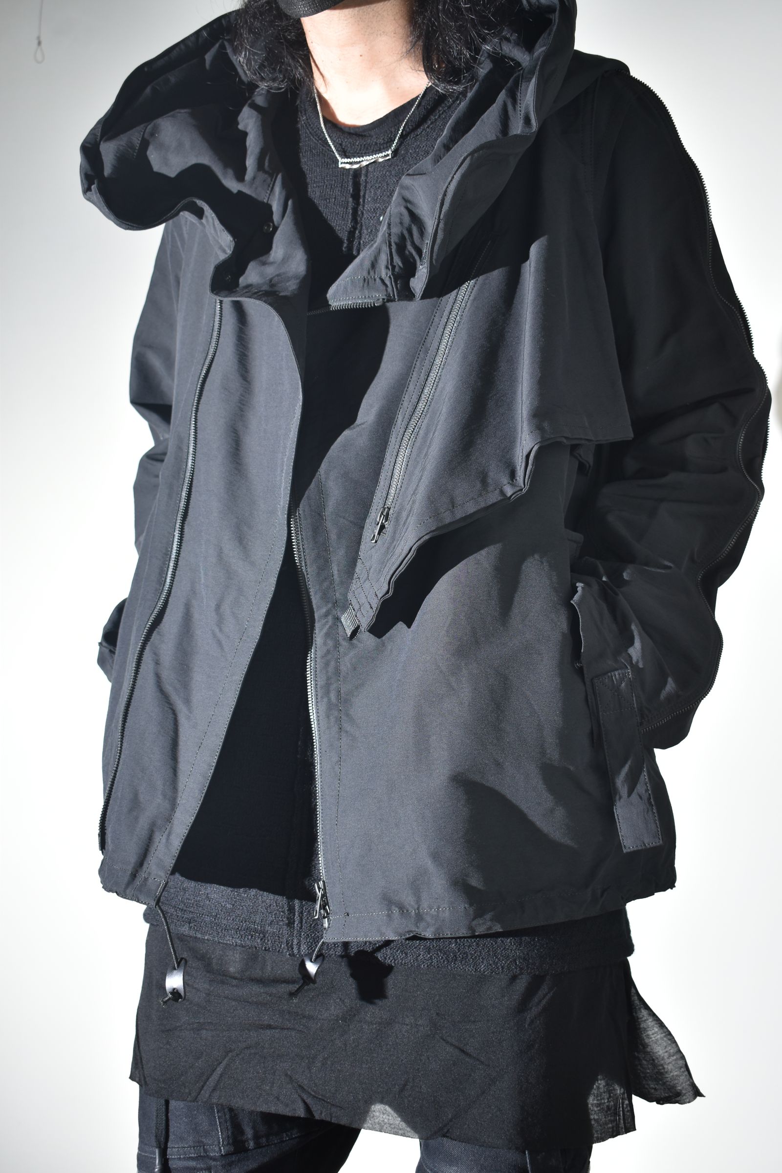 Multi Zip Short Mods Coat"Black" / マルチジップショートモッズコート"ブラック"