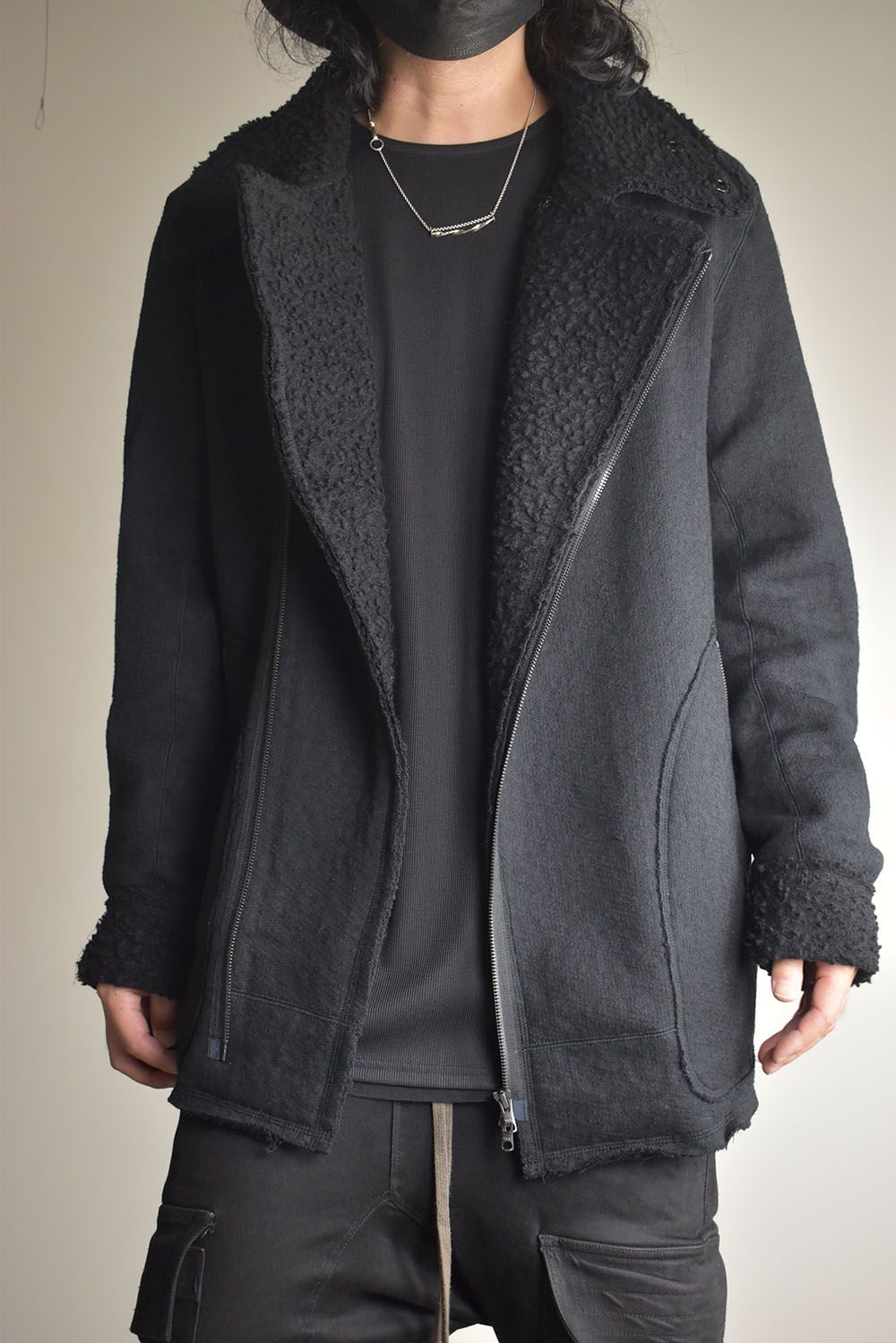Dread Boa Zip Up Jacket"Black" / ドレッドボアジップアップジャケット"ブラック"