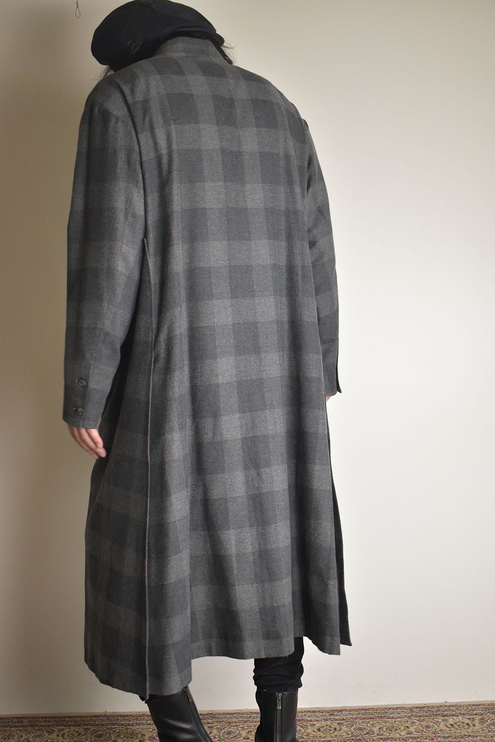 Mao Collar Long Coat"Grey" / マオカラーロングコート"グレー"