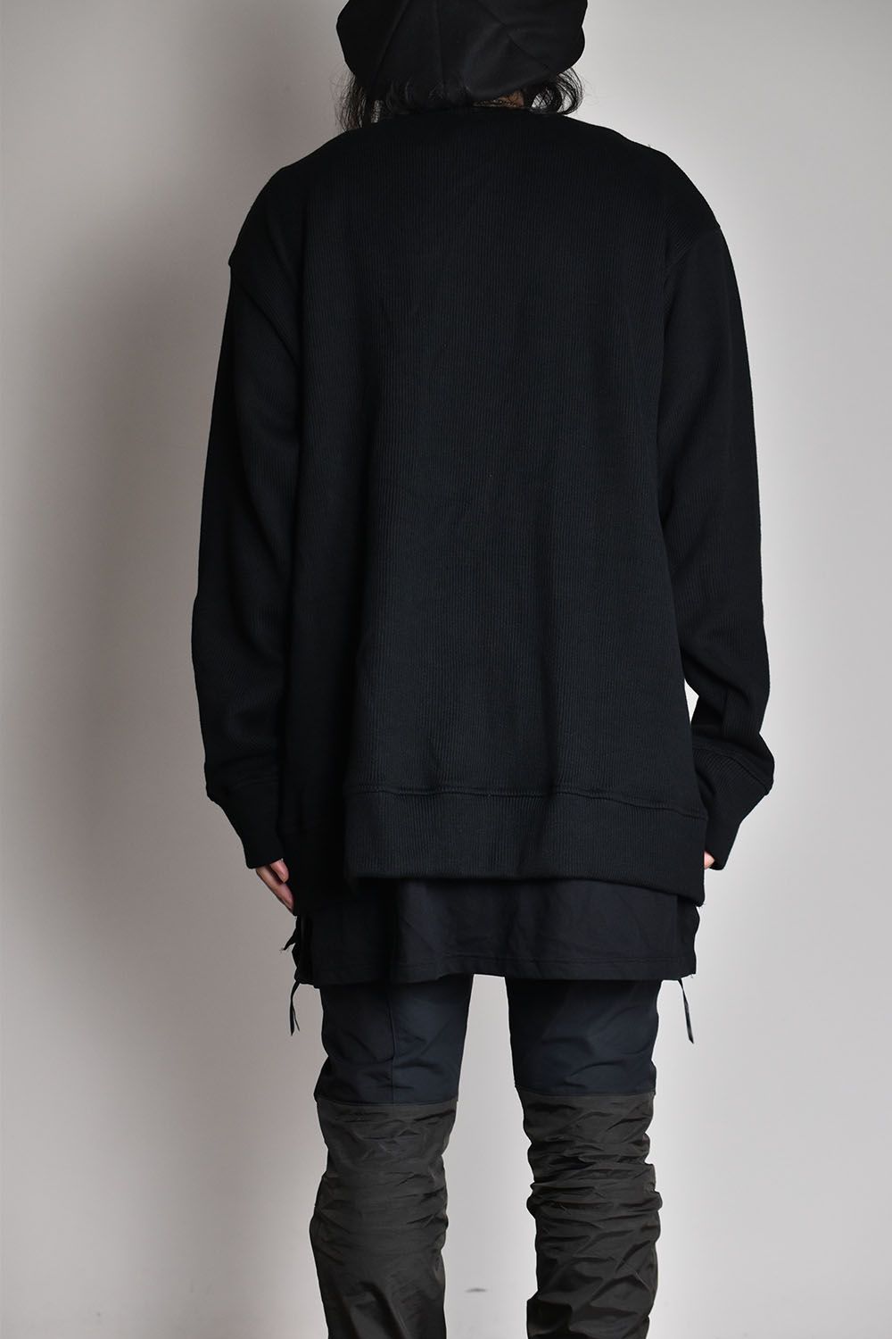 Layered Zip Pullover"Black" /レイヤードジッププルオーバー"ブラック"