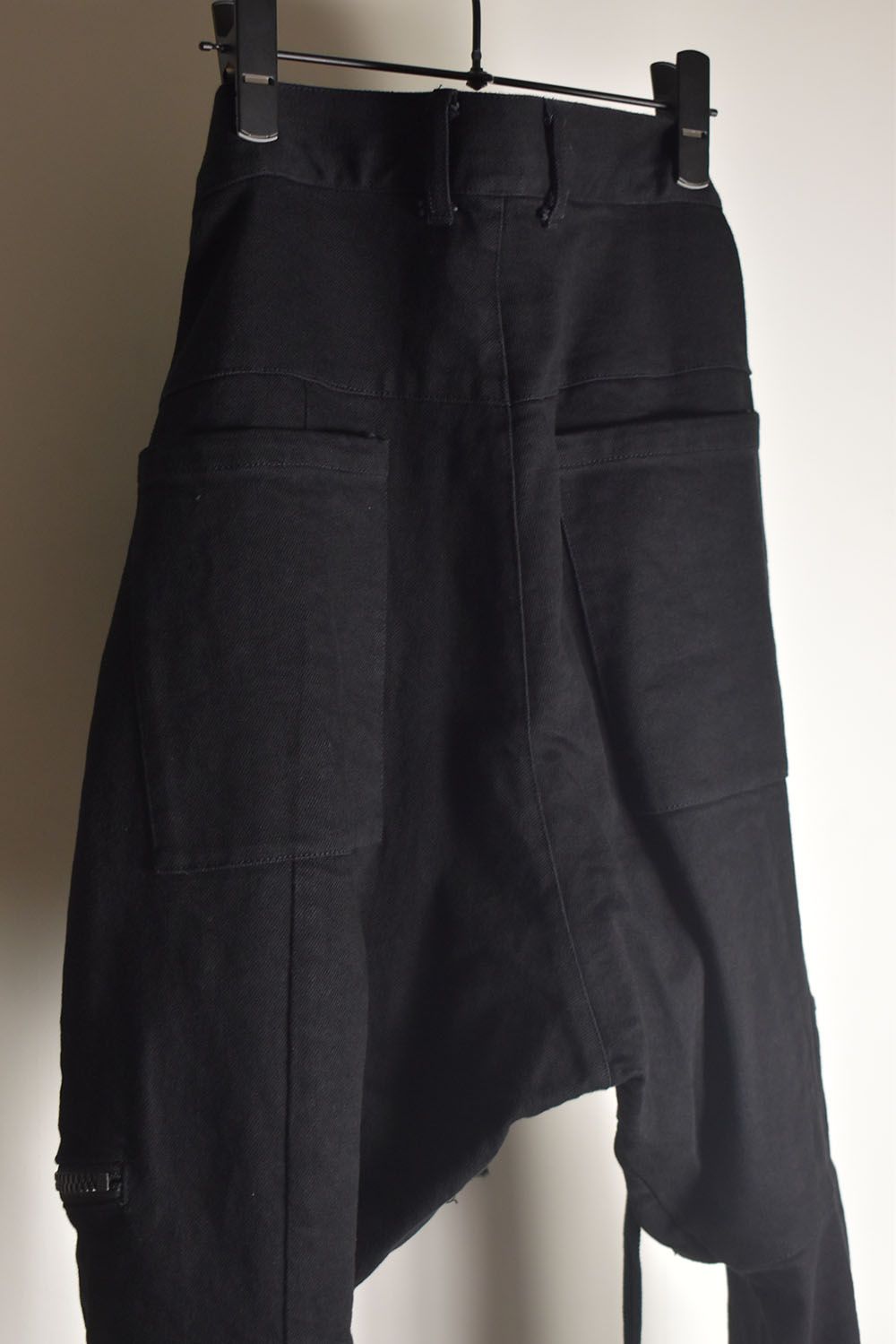 Stretch Denim Salopette Pocket Cargo Jogger Pants "Black" / ストレッチデニムサロペットポケットカーゴジョグパンツ"ブラック"
