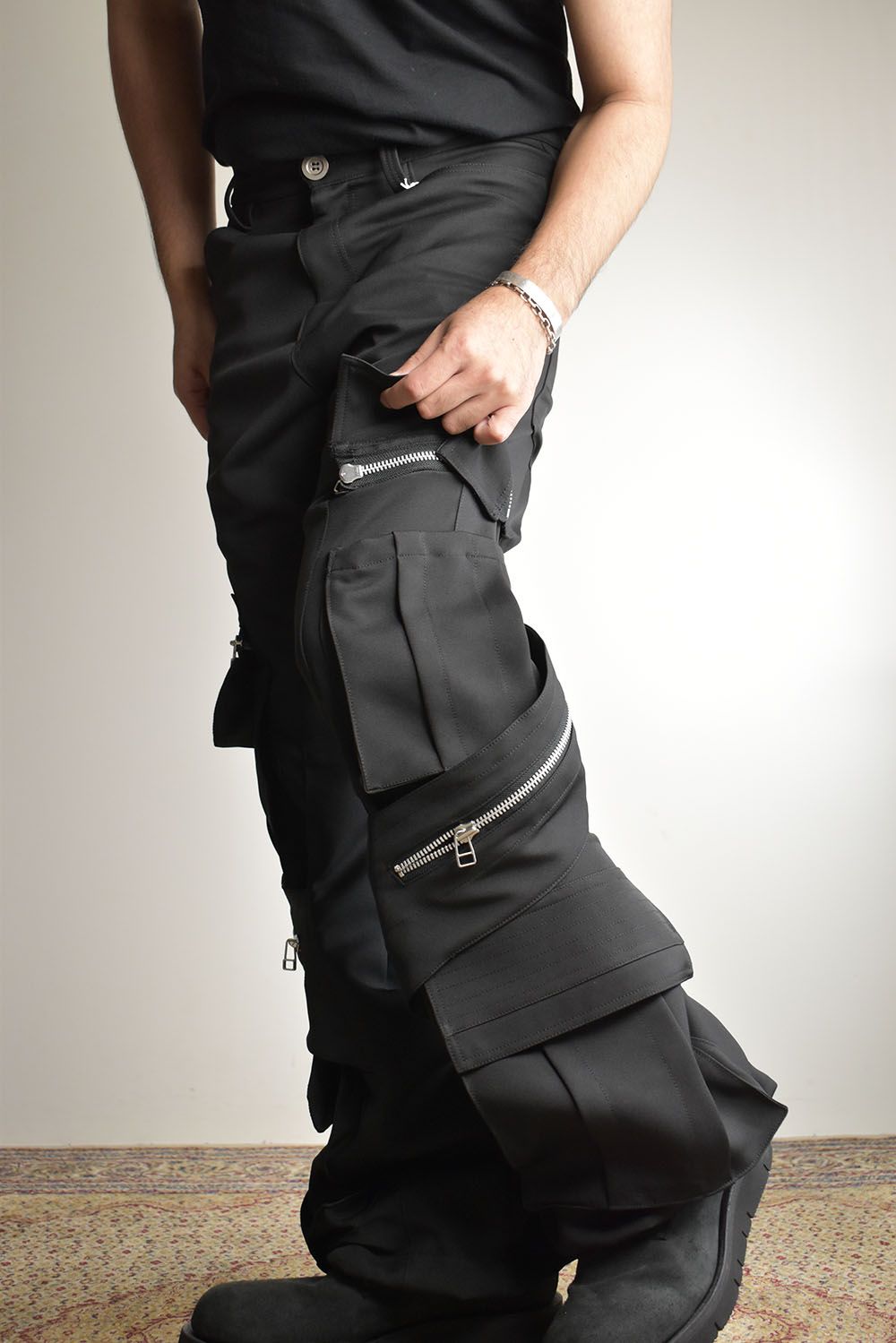 Cargo Flare Baggy Pants"Black" / カーゴフレアバギーパンツ"ブラック"