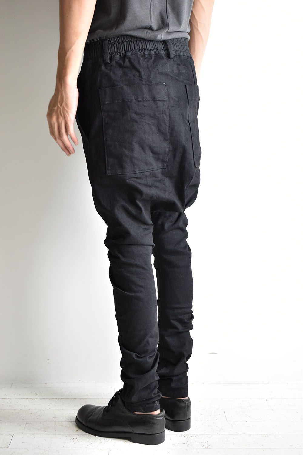 Stretch Denim Sarouel Skinny "Black"/ストレッチデニムサルエルスキニー"ブラック"