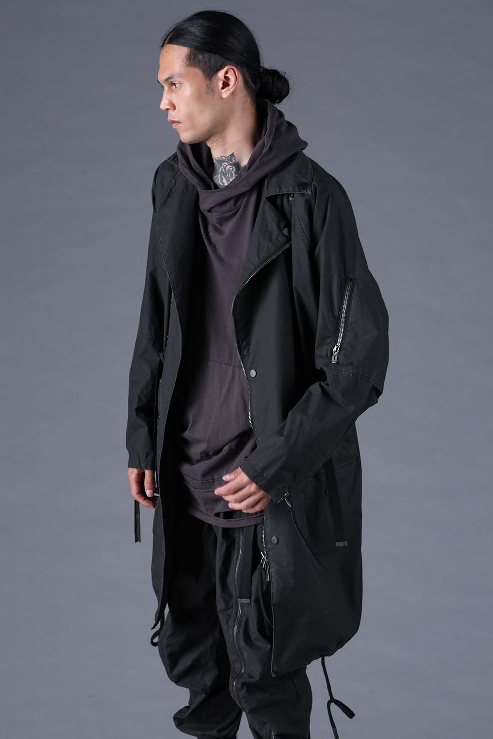 《2027SS先行予約分》Pigment-Coated Rider's Coat"Black" / 顔料コーティングライダースコート"ブラック"