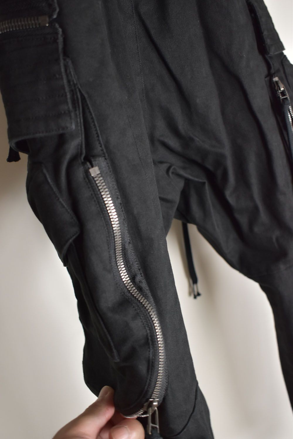 Stretch Denim Multi Pocket Cargo Jog Pants"Black" / ストレッチデニムマルチポケットカーゴジョグパンツ"ブラック"