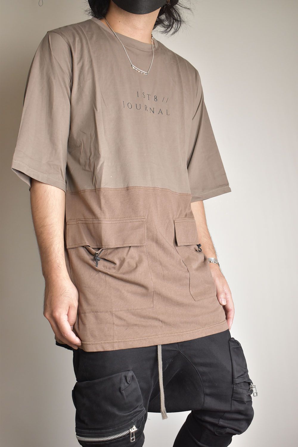 Switching Pocket Tee"Walnut" / スウィッチングポケットTee"ウォルナット"