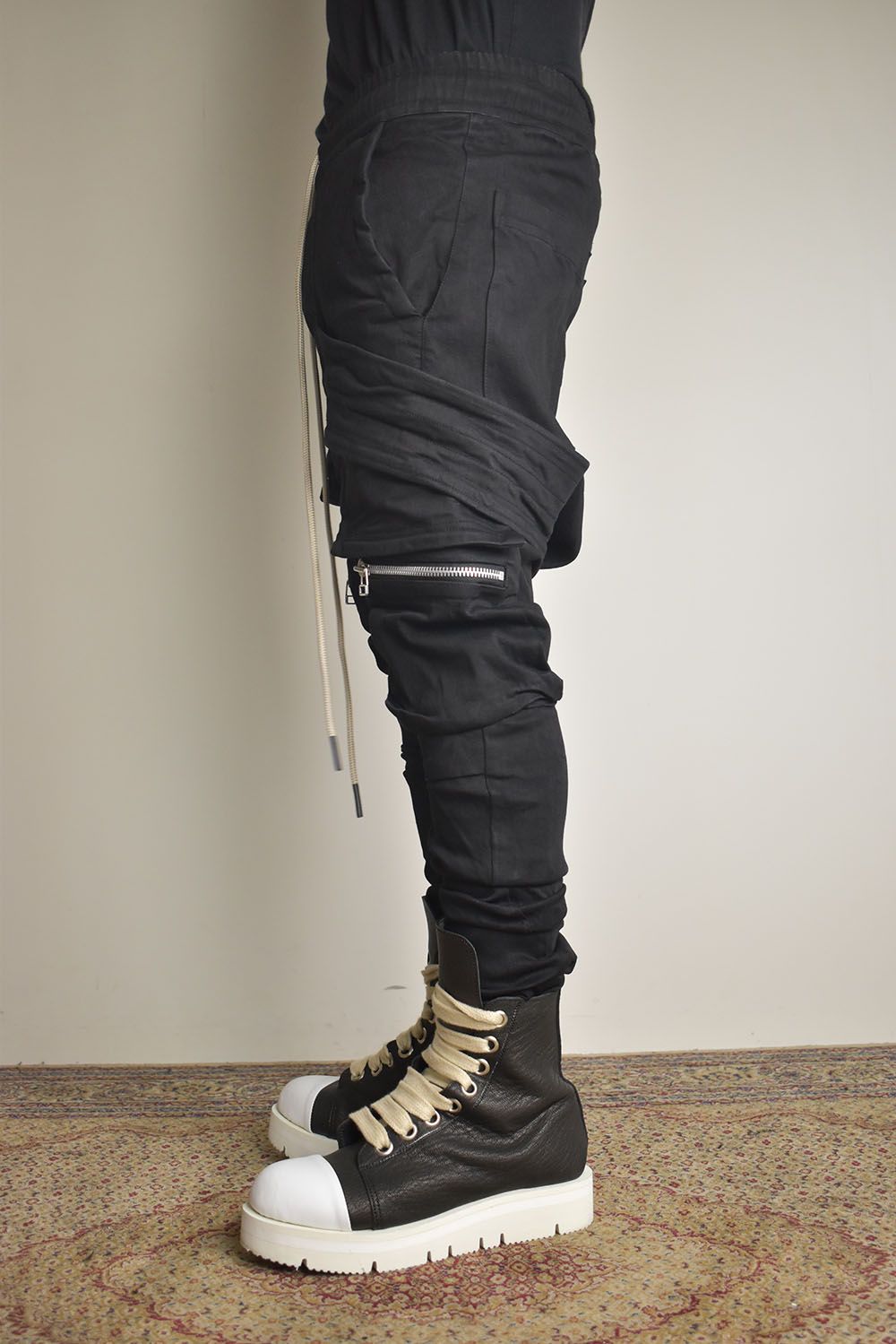 Denim  Cargo Sarouel Skinny"Black"/デニムカーゴサルエルスキニー"ブラック"
