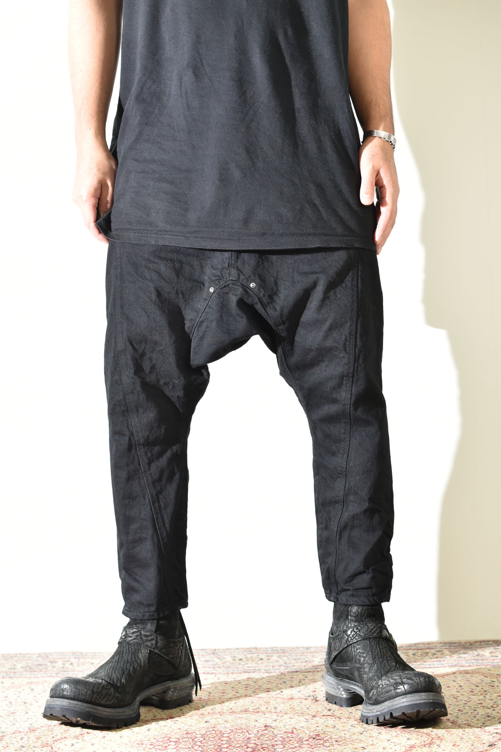 Sarrouel Denim Pants "Black" / サルエルデニムパンツ "ブラック"