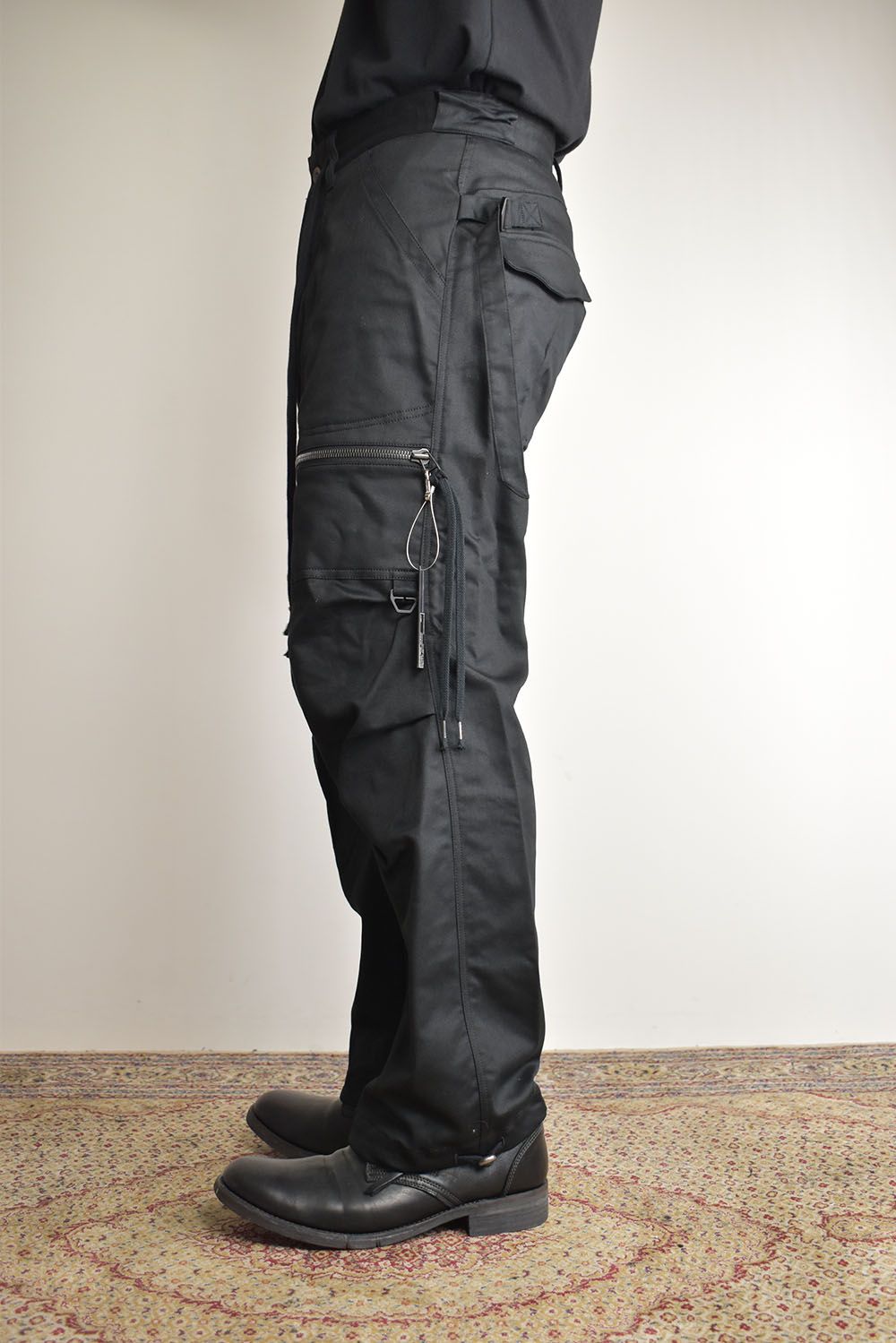 Jersey-like Denim Work Baggy Pants “Black" / ジャージーライクデニムワークバギーパンツ"ブラック"