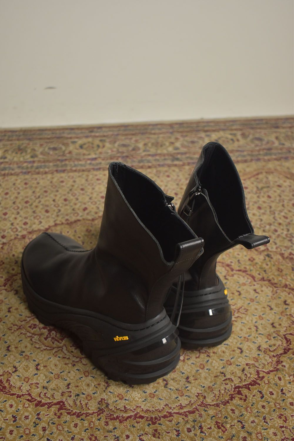 Over Lock Side Zip Boots_Maryam Horse Front "Black" / オーバーロックサイドジップブーツ マリアムホースフロント"ブラック"