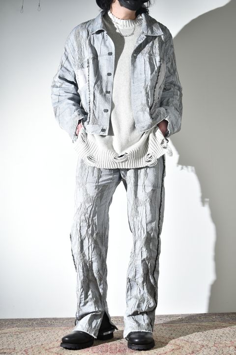 Licht Bestreben 2026SS クリーンな配色に退廃的にジャガードを施したセットアップ