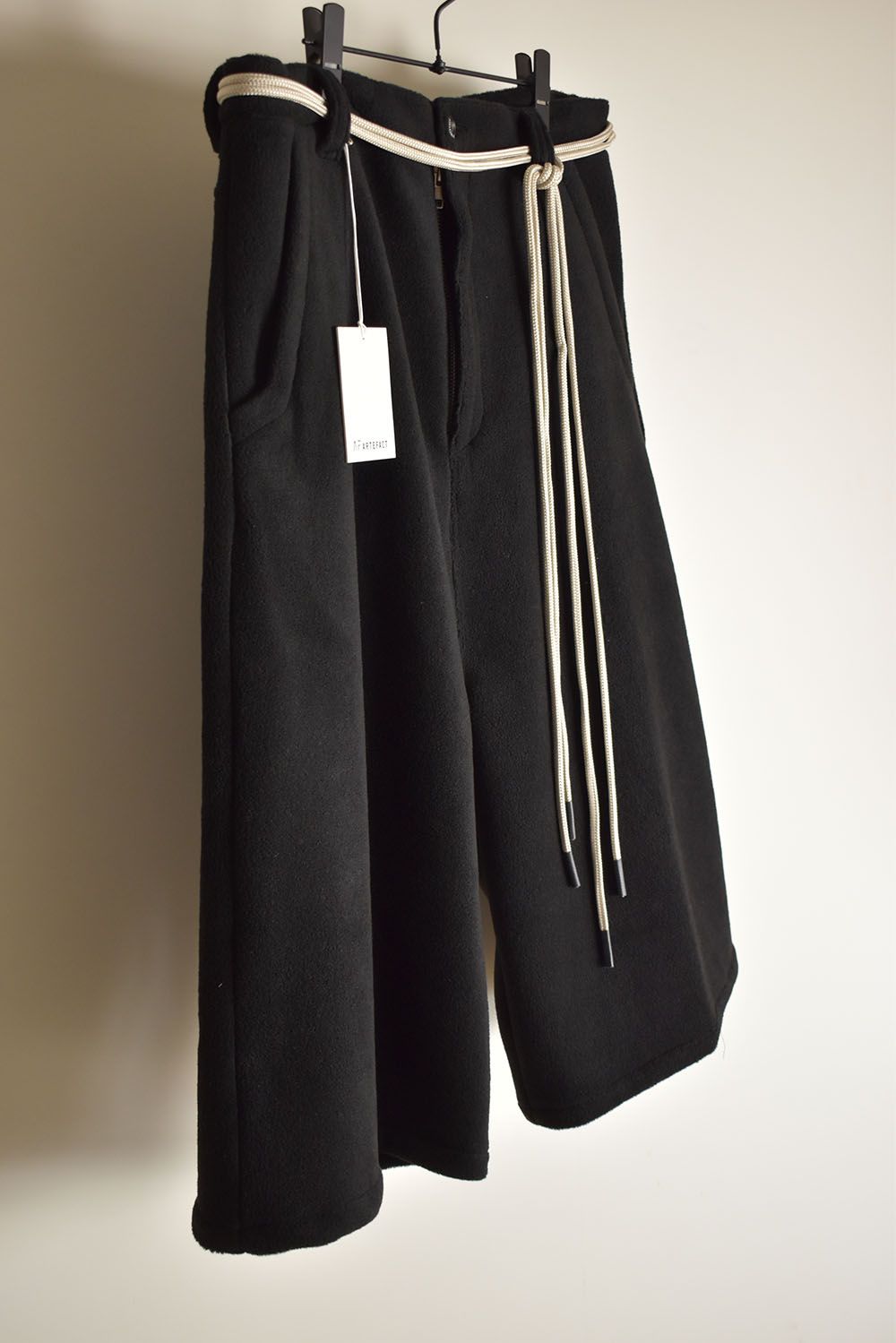 Fleece Over Cropped Pants"Black"/フリースオーバークロップドパンツ"ブラック"