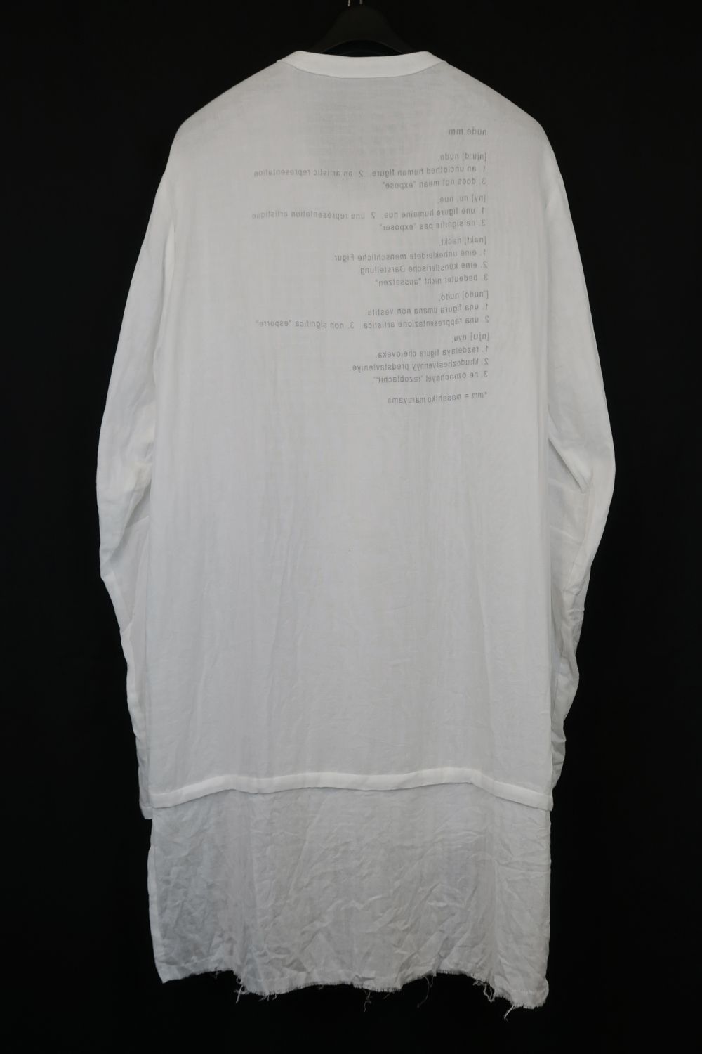 Round Neck Reversible Gauze Shirt"Off White" / ラウンドネックリバーシブルガーゼシャツ"オフホワイト"