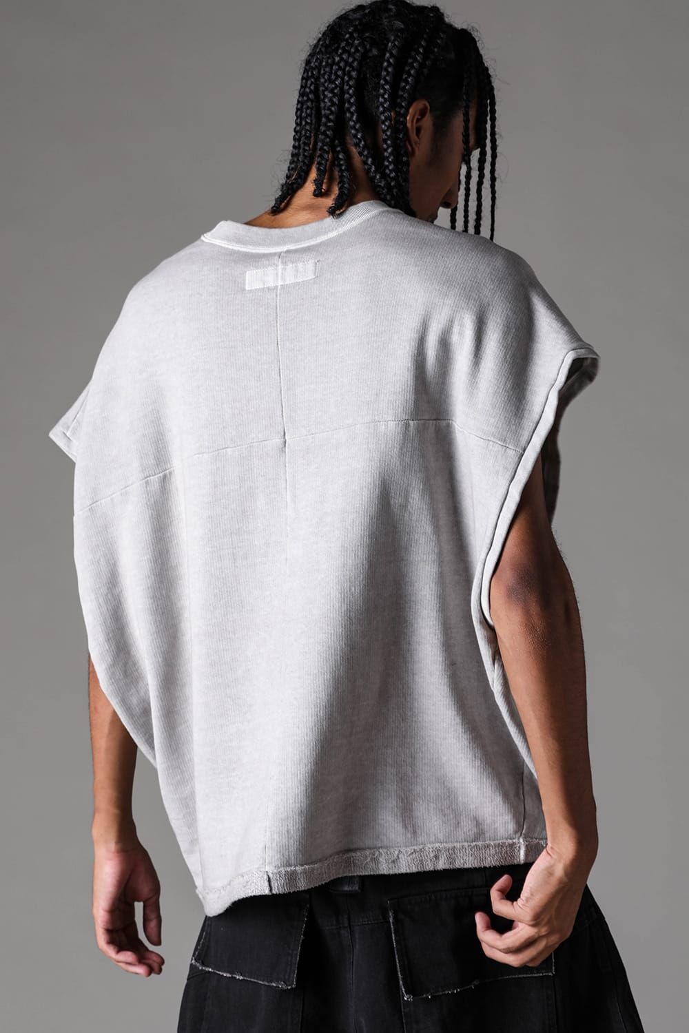 《2027SS先行予約》Sumi Dyed Lightweight French Terry Over Sized Tank"L.Grey  / D.Grey" / 墨染ミニ裏毛オーバーサイズタンク"ライトグレー / ダークグレー"