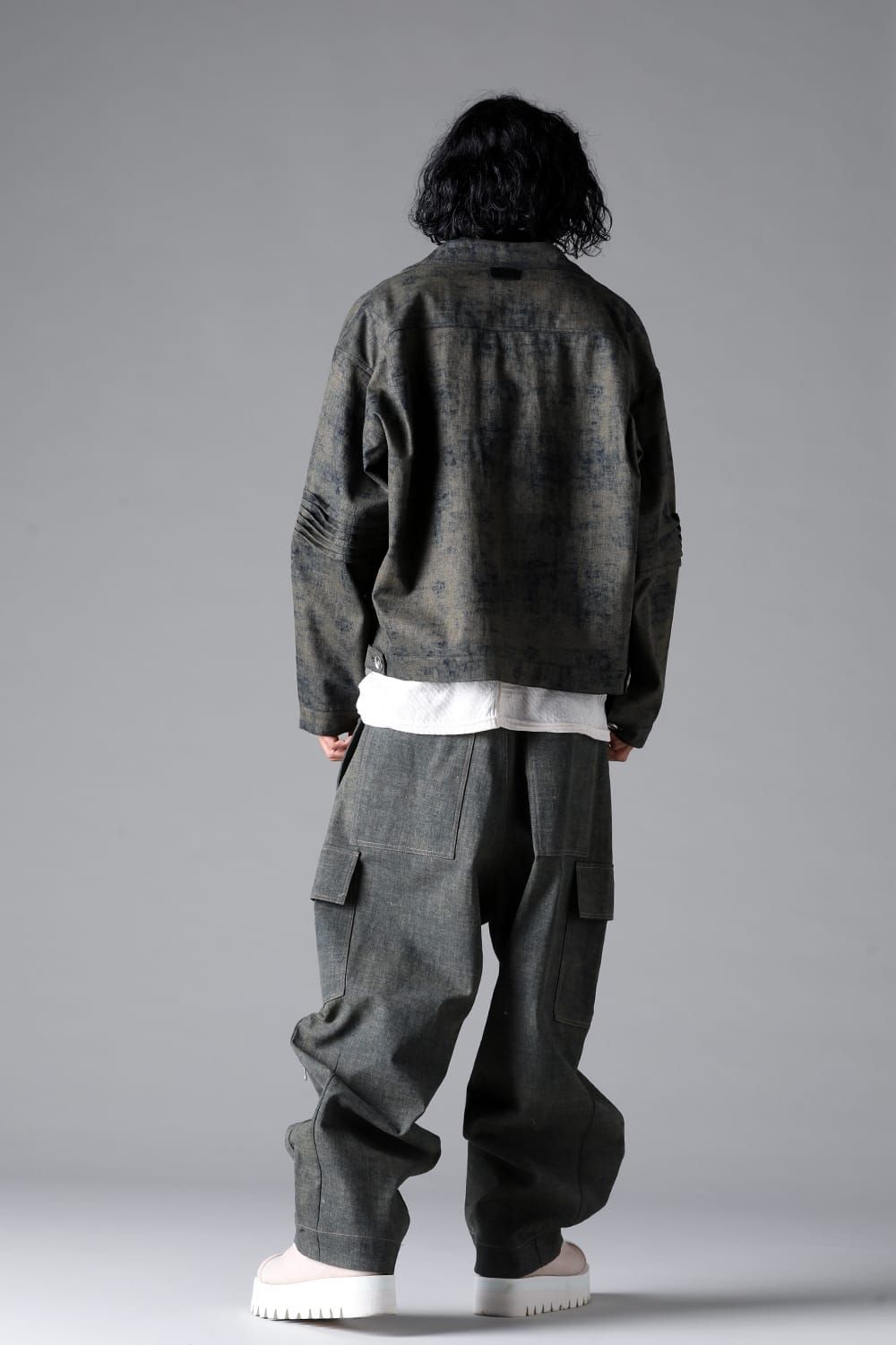 《2026SS先行予約》Blended Shades Denim Pin Tuck Blouson "D.verdigris/L.verdigris/Steel Blue"/ブレンデッドシェイドデニムピンタックブルゾン" / ダークベルディグリ/ライトベルディグリ/スティールブルー"