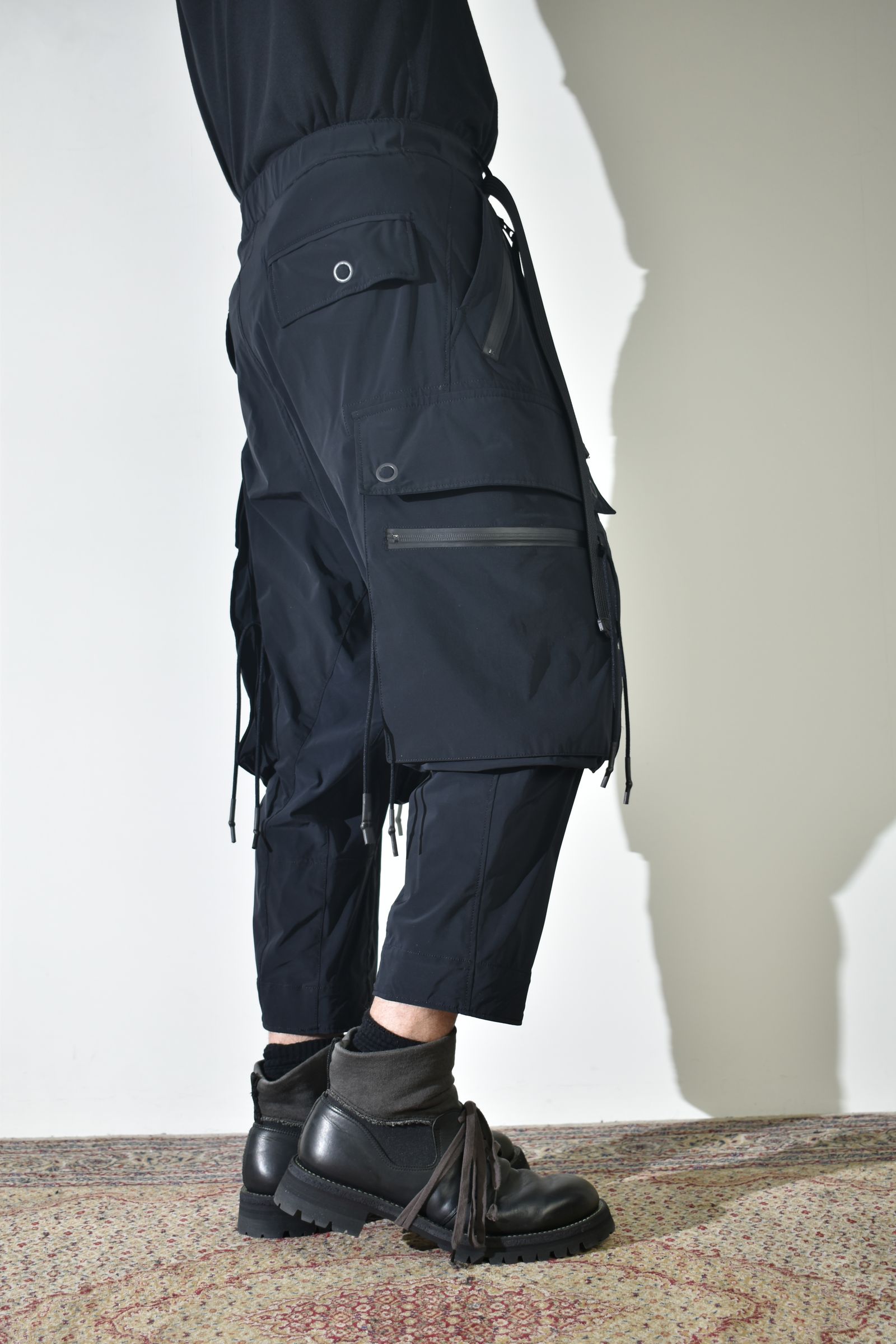 Sarrouel Cropped Cargo"Black" / サルエルクロップドカーゴ"ブラック"