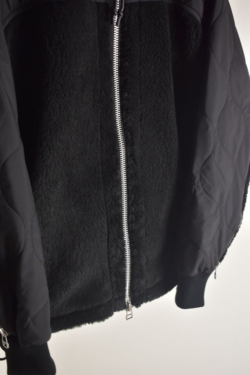 Combination Zip Boa Jersey"Black" / コンビネーションジップボアジャージー"ブラック"