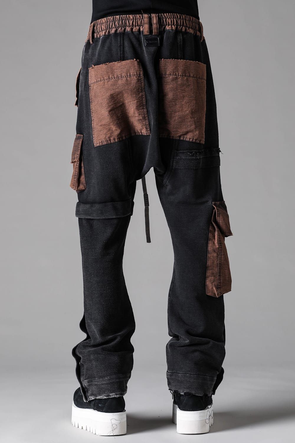 《2027SS先行予約》Vintage Cargo Flare Long Pants "Black × Brown / Grey × L.Grey / Ivory" / ヴィンテージカーゴフレアロングパンツ"ブラック×ブラウン / グレー×ライトグレー / アイボリー"