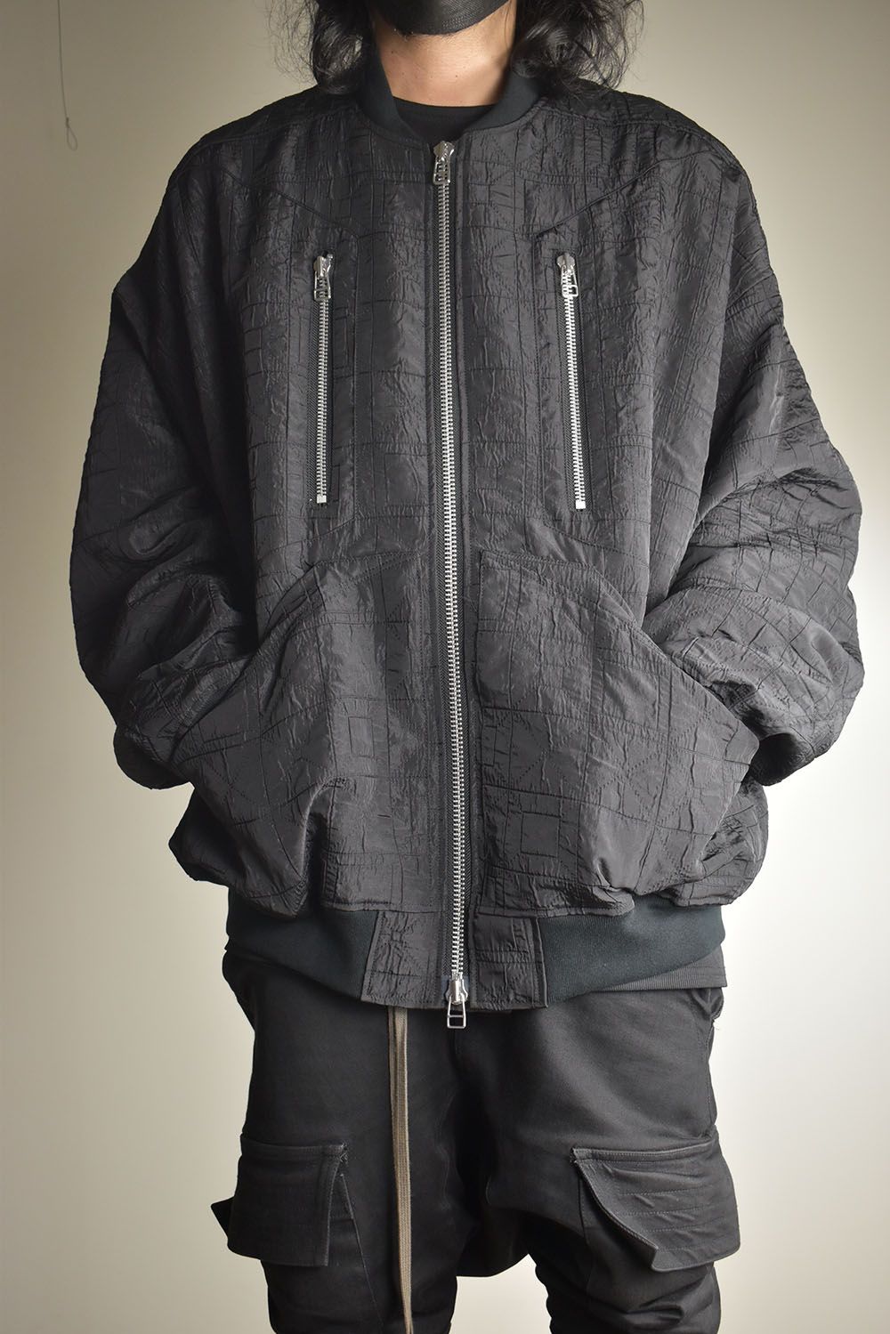 Geometry Jumbo MA-1 Blouson"Black" / ジオメトリージャンボMA-1ブルゾン"ブラック"