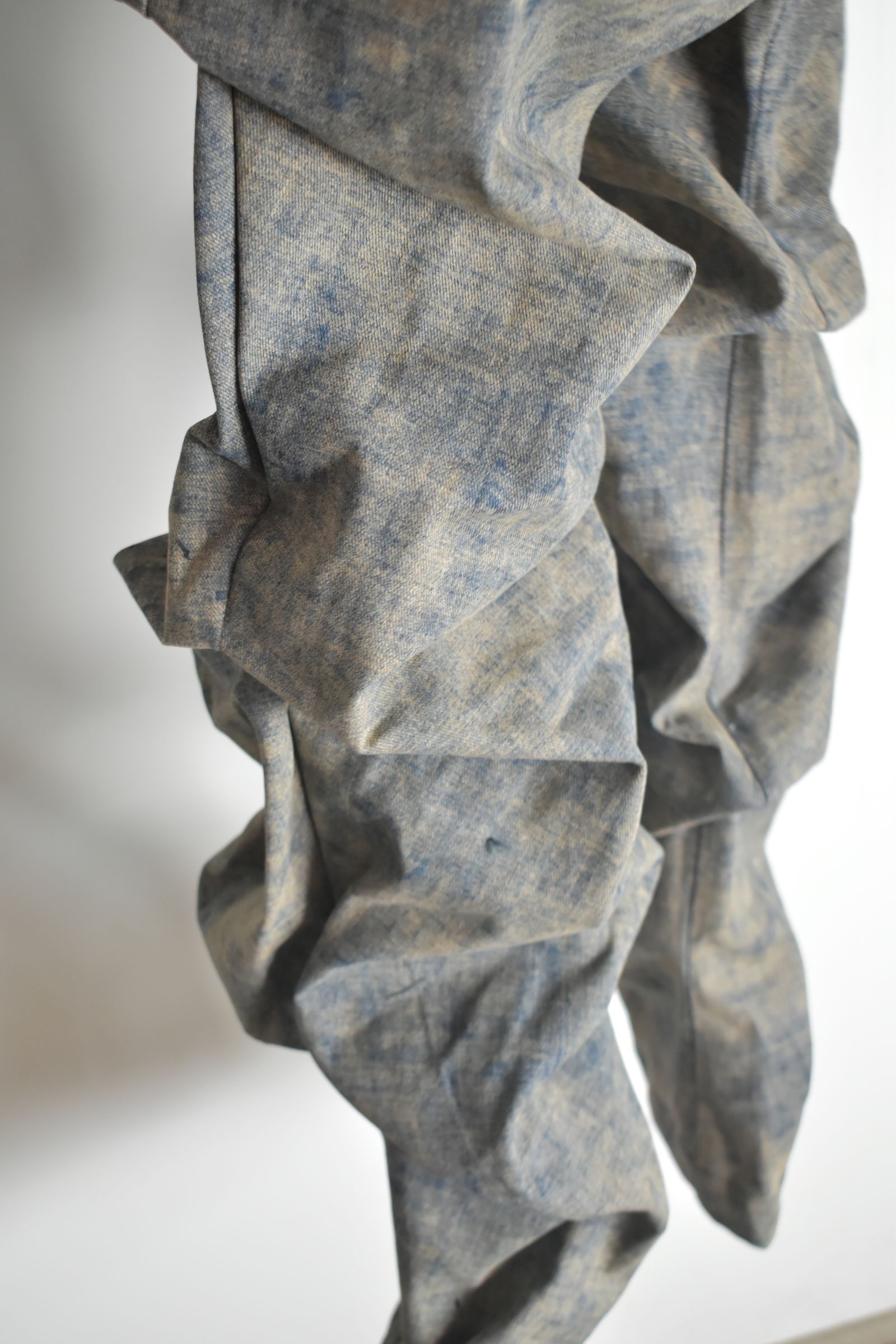 Blended Shades Denim Tuck Bootscut Pants"Steel Blue"/ ブレンデッドシェイドデニムタックブーツカットパンツ"スティールブルー"