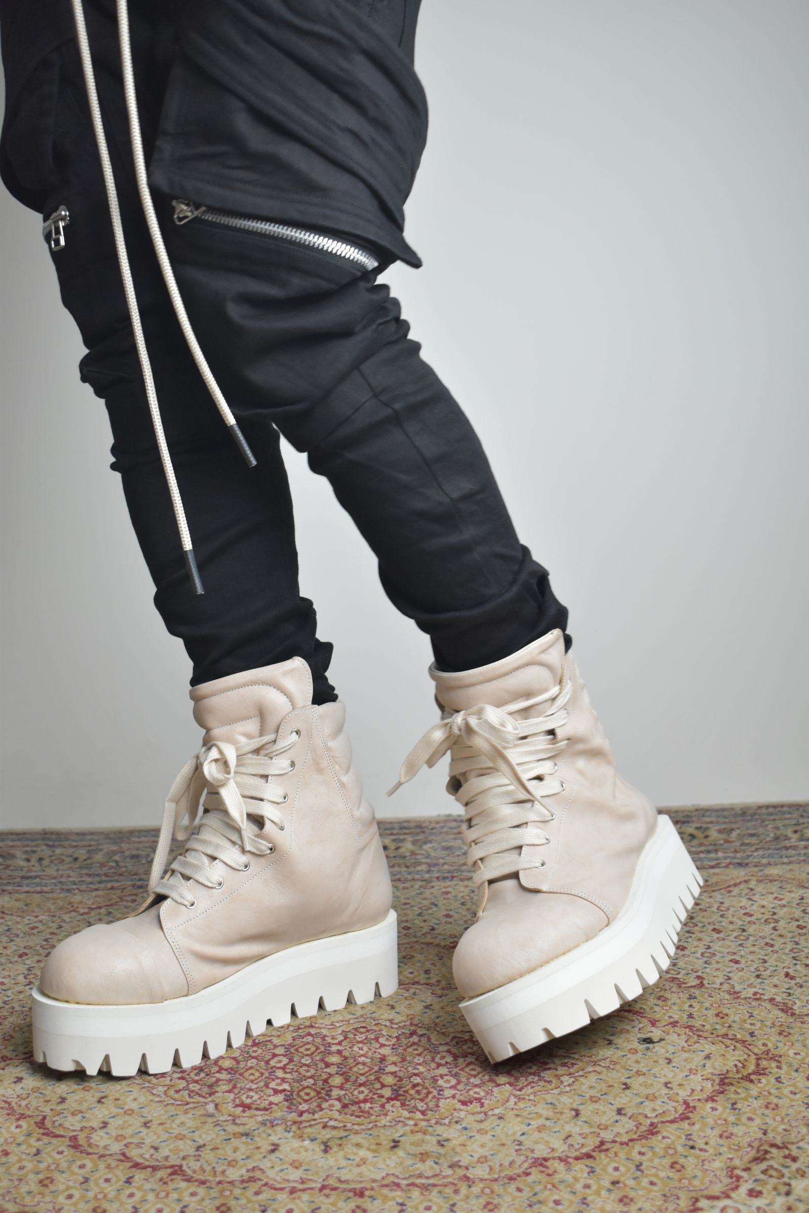 Sneaker Boots"Ash Pink×White" / スニーカーブーツ"アッシュピンク×ホワイト"