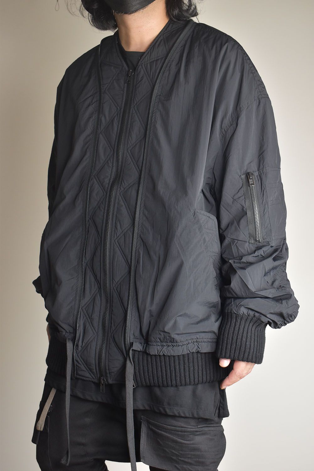 Over Sized Bomber Jacket"Black" / オーバーサイズボンバージャケット"ブラック"