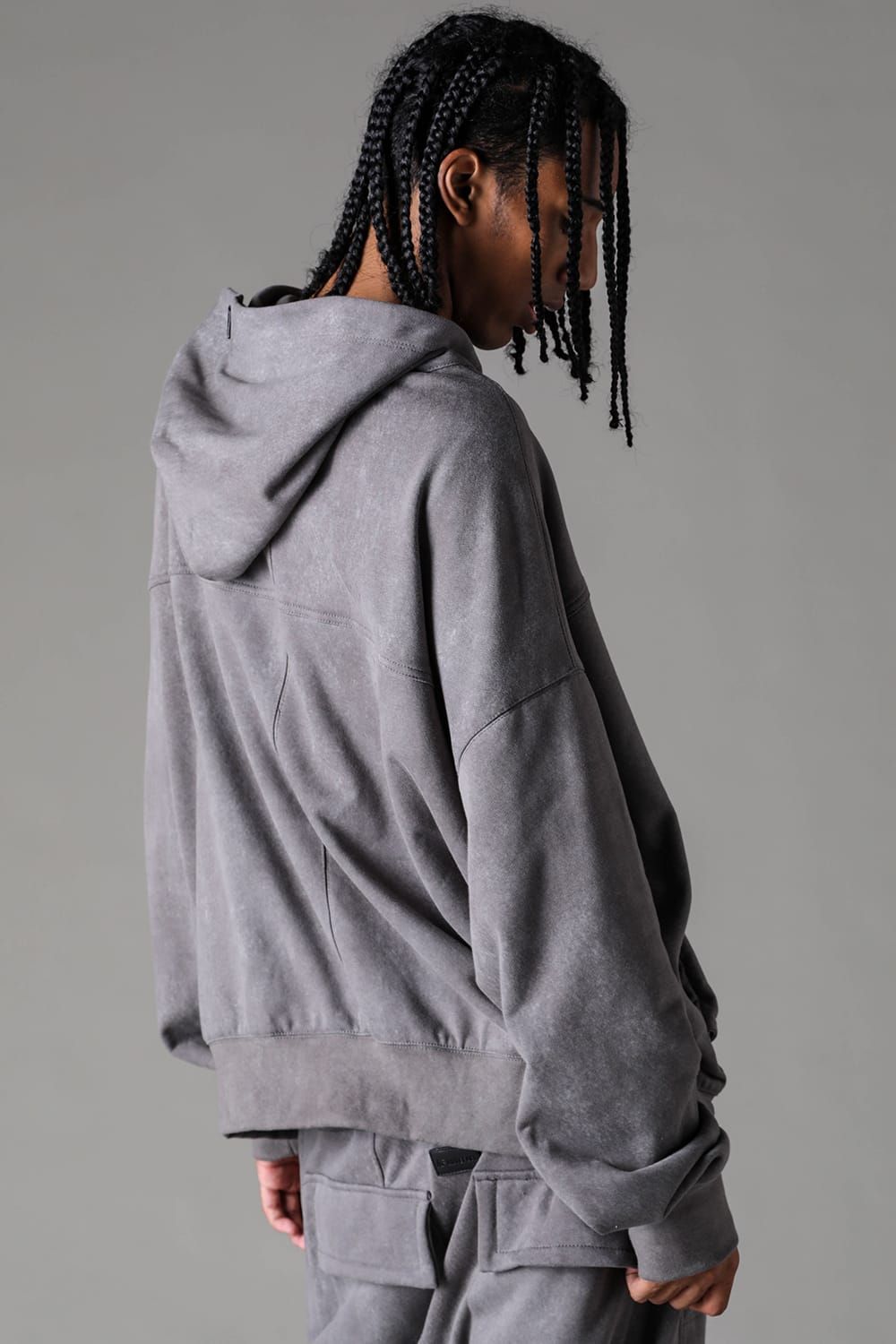 《2027SS先行予約》French Terry Zip Hoodie "Black / Grey / L.Beige"/ フレンチテリー裏毛ジップフーディ"ブラック / グレー /ライトベージュ"