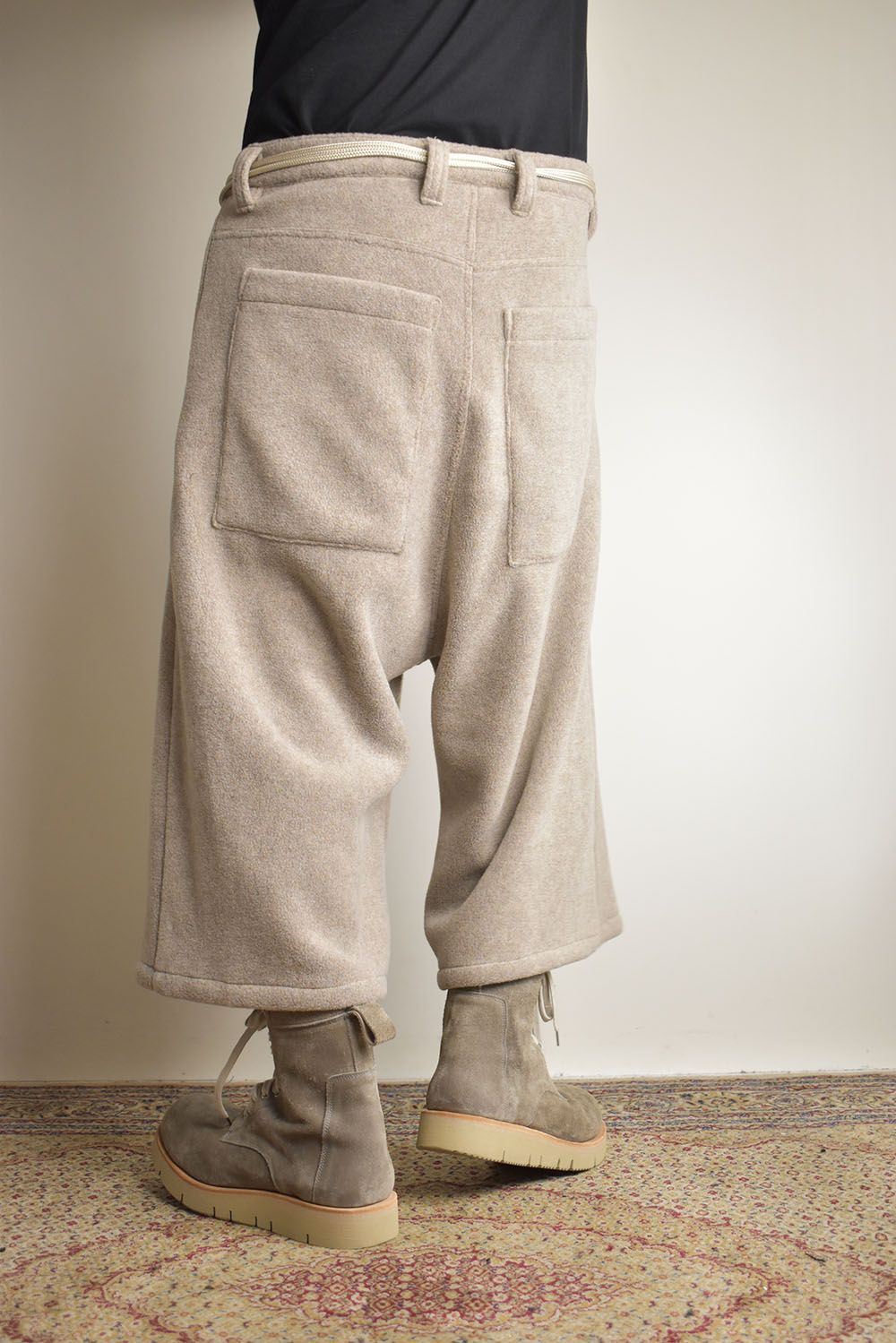 Fleece Over Cropped Pants"Beige"/フリースオーバークロップドパンツ"ベージュ"