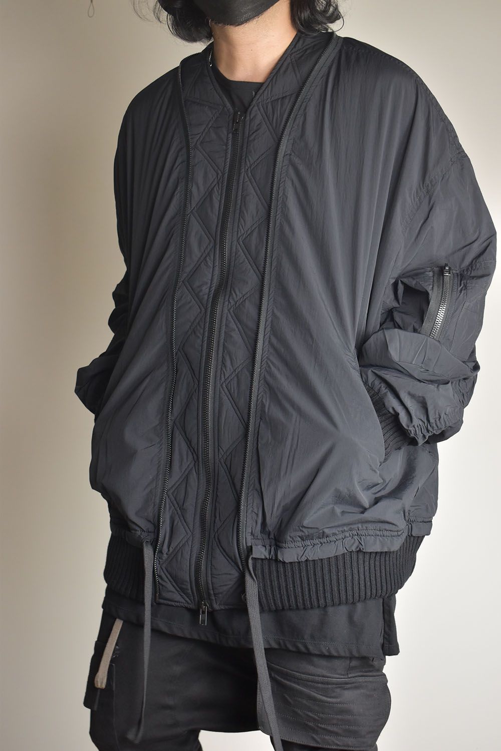 Over Sized Bomber Jacket"Black" / オーバーサイズボンバージャケット"ブラック"