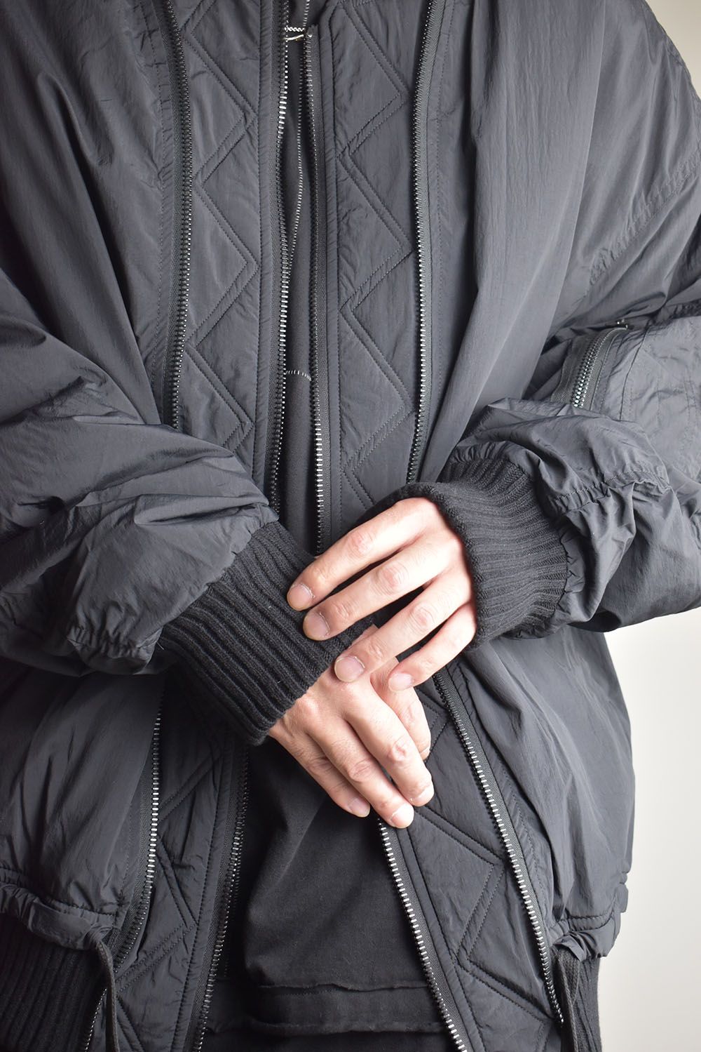 Over Sized Bomber Jacket"Black" / オーバーサイズボンバージャケット"ブラック"