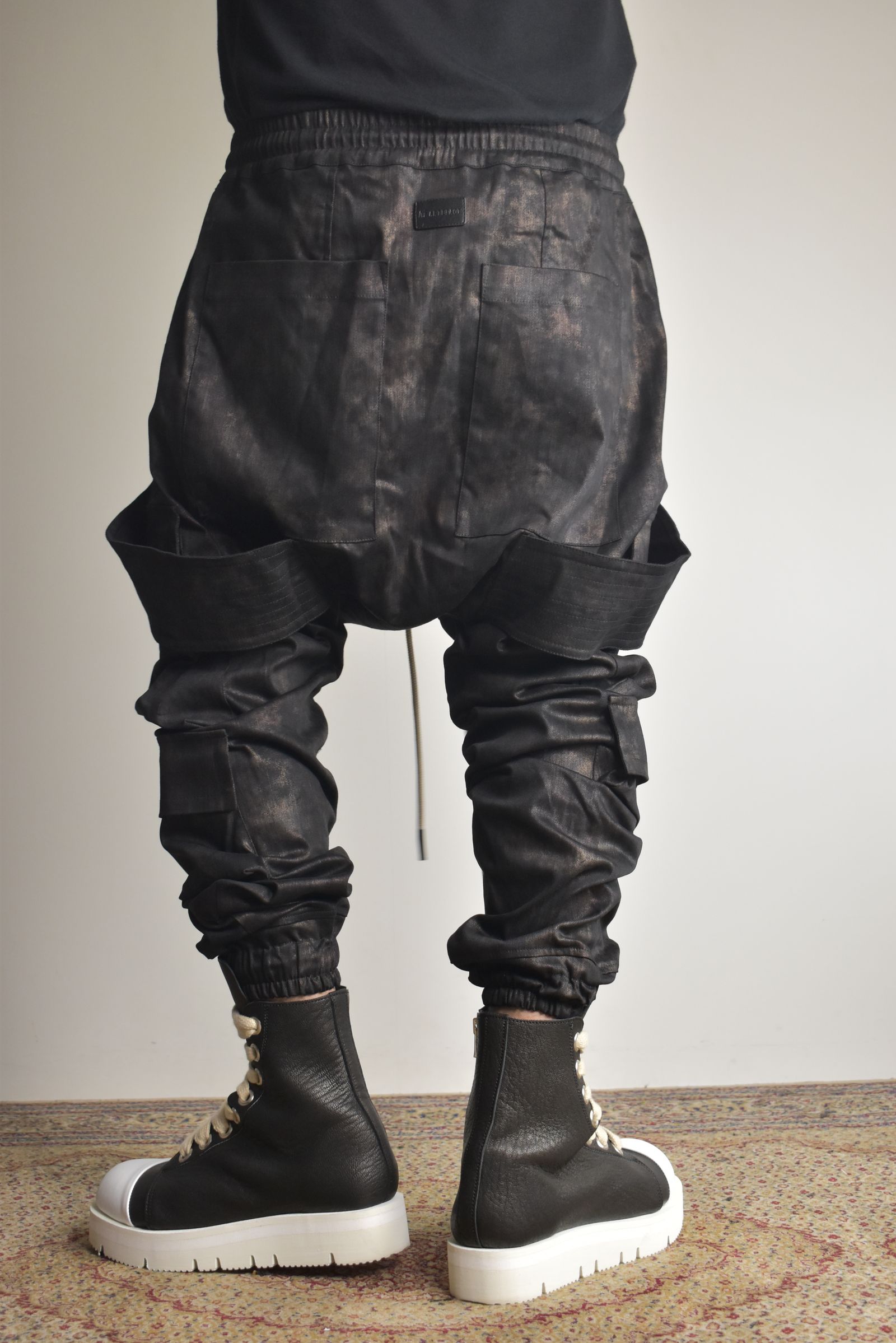 Metal Steam Camouflage Belt Cargo Jogger"Black × Brown" / メタルスチームカモフラージュ ベルトカーゴジョガー"ブラック×ブラウン"