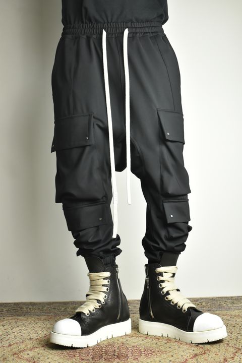 《2026AW先行予約》Technical Nylon Military Sarrouel Easy Pants"Black" / テクニカルナイロンミリタリーサルエルイージーパンツ"ブラック"