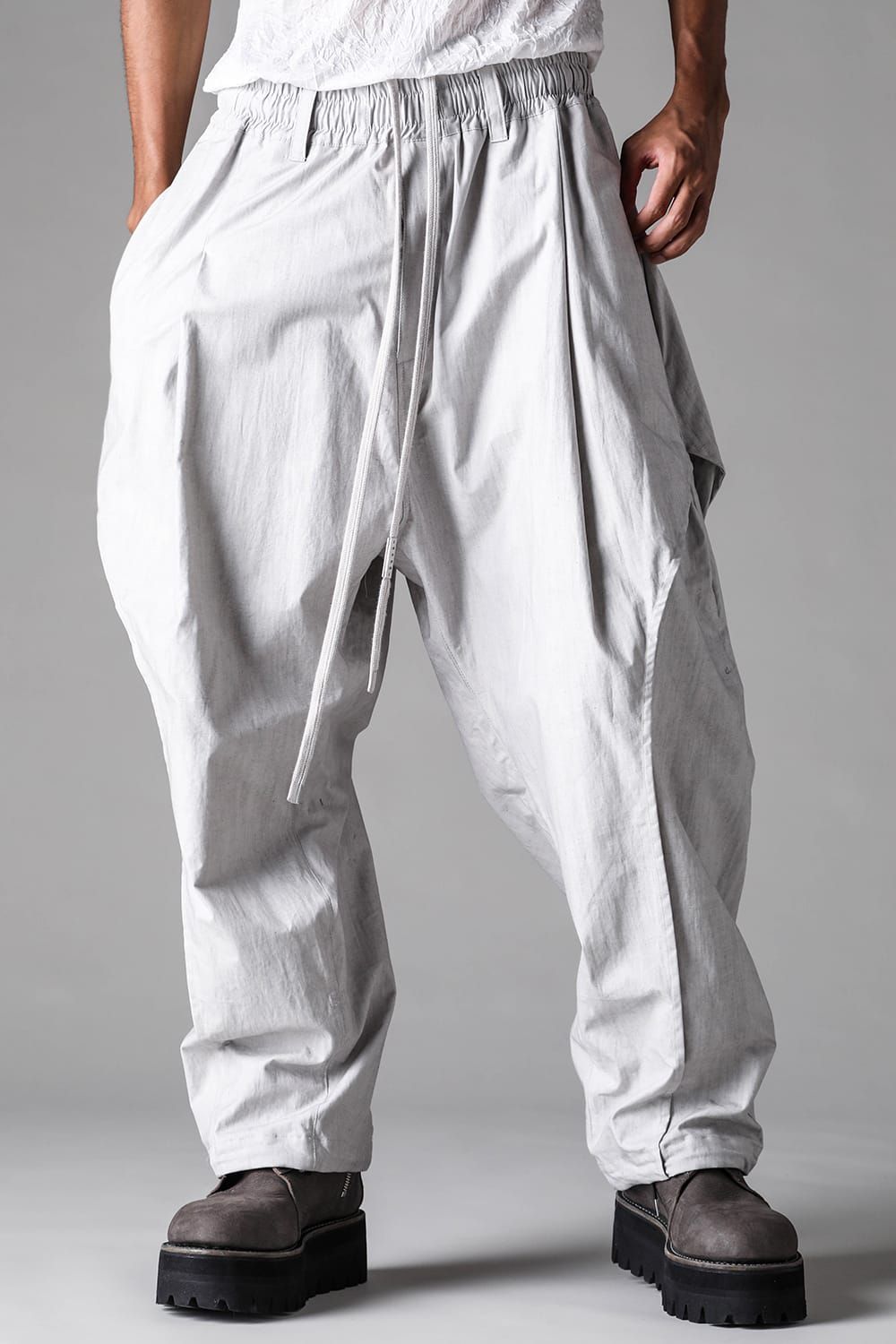 《2027SS先行予約》Sumi Dyed Side Tuck Tapared Pants"Grey / L.Grey" / 墨染サイドタックテーパードパンツ"グレー / ライトグレー"