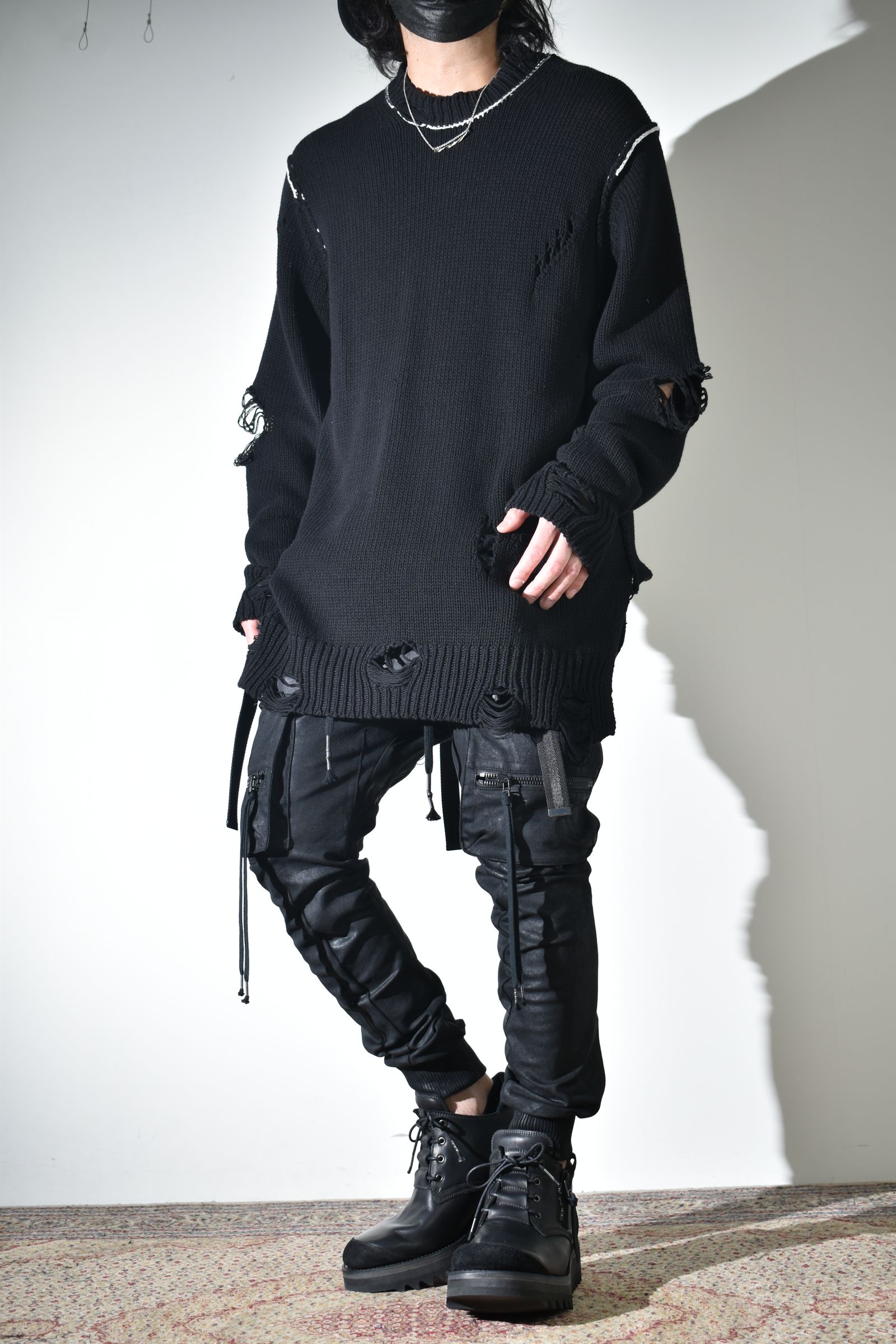 春ニット × ベスト