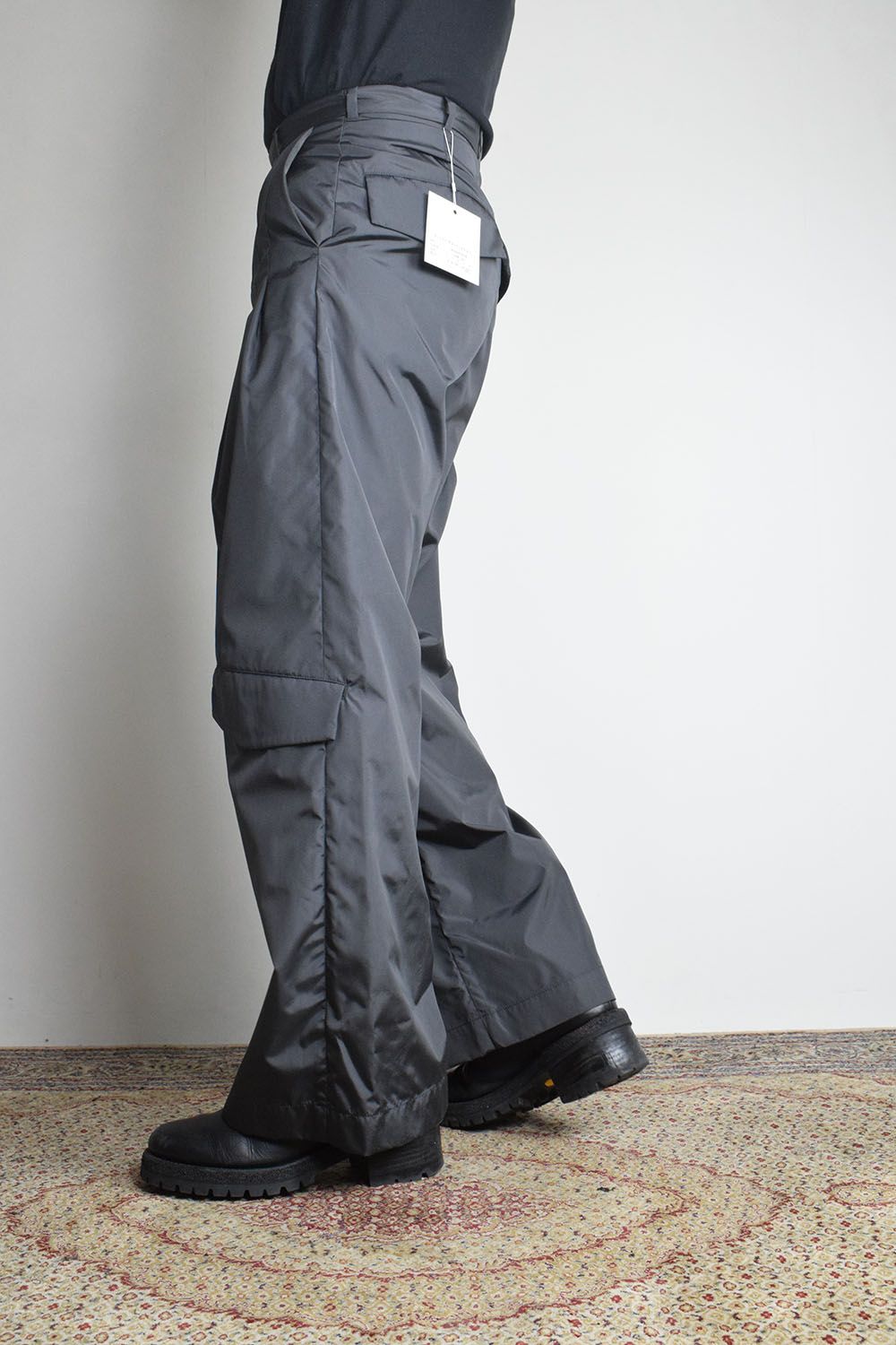 Shingle Flap Baggy Trousers "Charcoal" / シンフラップバギートラウザー"チャコール"