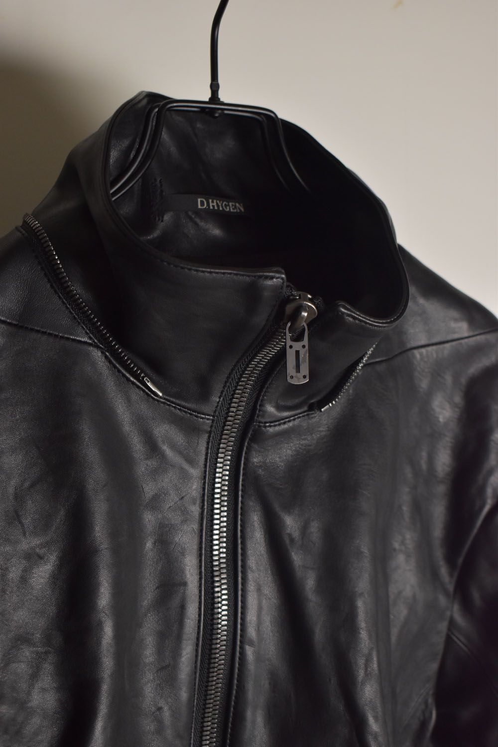Horse Leather Hood Attachd Jacket "Black" / ホースレザーフードアタッチドジャケット"ブラック"