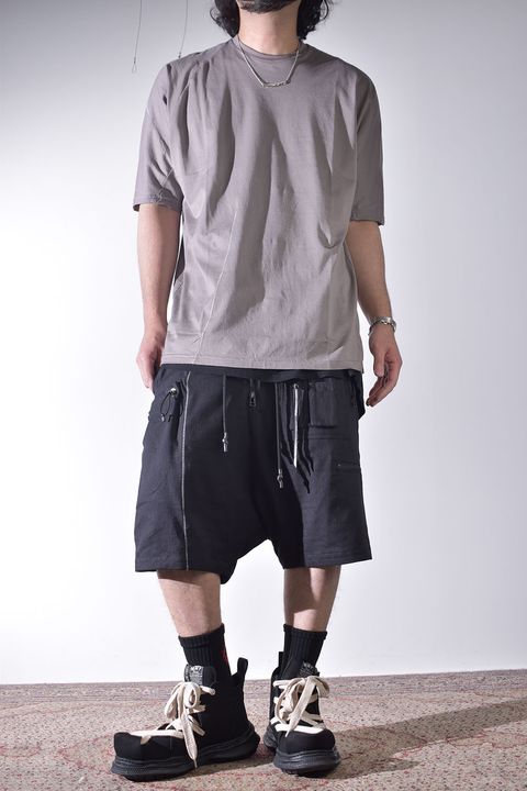 チェックシャツ×ショーツ