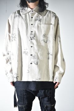 Botanical Print Oversized Shirt "Ecru" / ボタニカルプリントオーバーサイズシャツ"エクリュ"