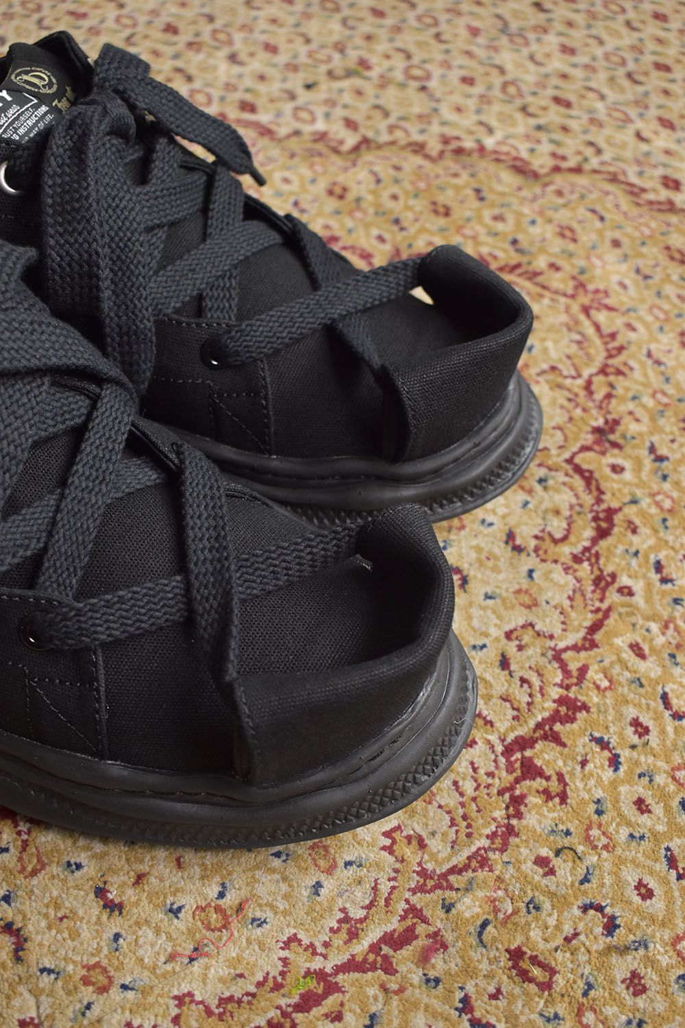 Roll-Tongue Staining  Shose feat. MIHARA YASUHIRO"Black×Black"/ロールトゥステイニングシューズ ×ミハラヤスヒロ"ブラック"ブラック×ブラック"