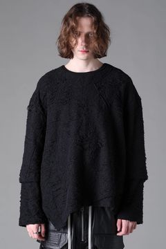 《2026AW先行予約》Layerd Over Sized Pullover"Black" / レイヤードオーバーサイズプルオーバー"ブラック"