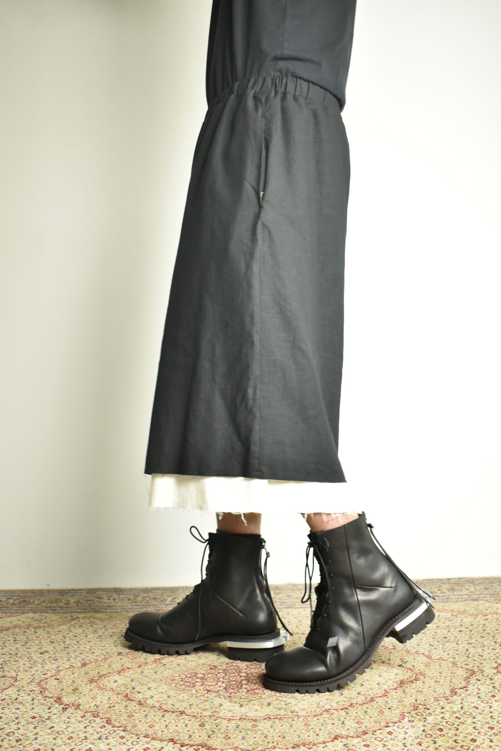 Layerd Easy Half Pants"Black" / レイヤードイージーハーフパンツ"ブラック"
